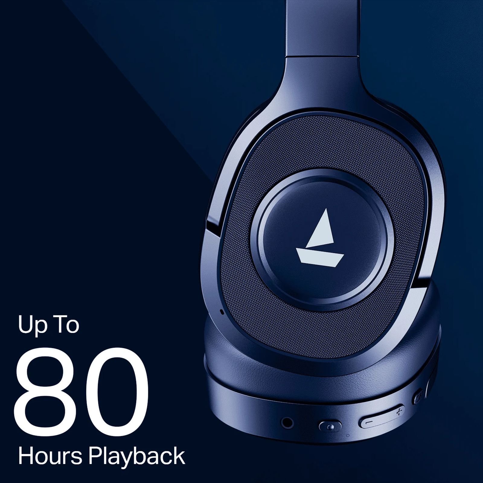 boAt Rockerz Plus 550 ANC Bluetooth with Mic (ENx Technology, Over Ear, Bold Blue)_3