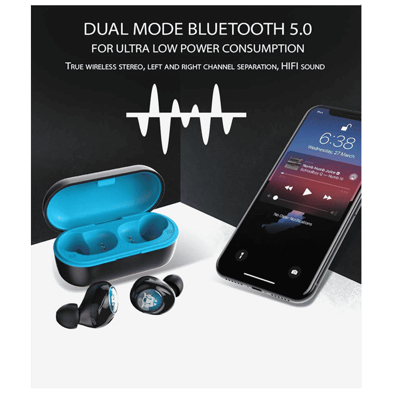 ANT AUDIO Wave TWS 750 TWS Earbuds (Hi-Fi Stereo Sound, Black & Blue)_7