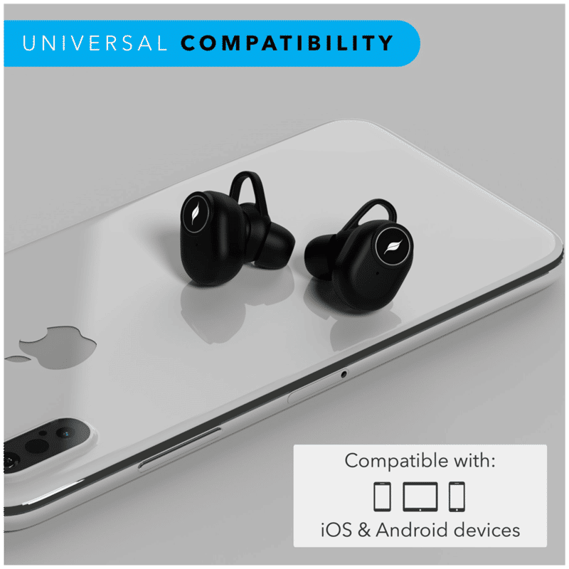 LEAF Pods TRUE Wireless Earphones (Black)_5