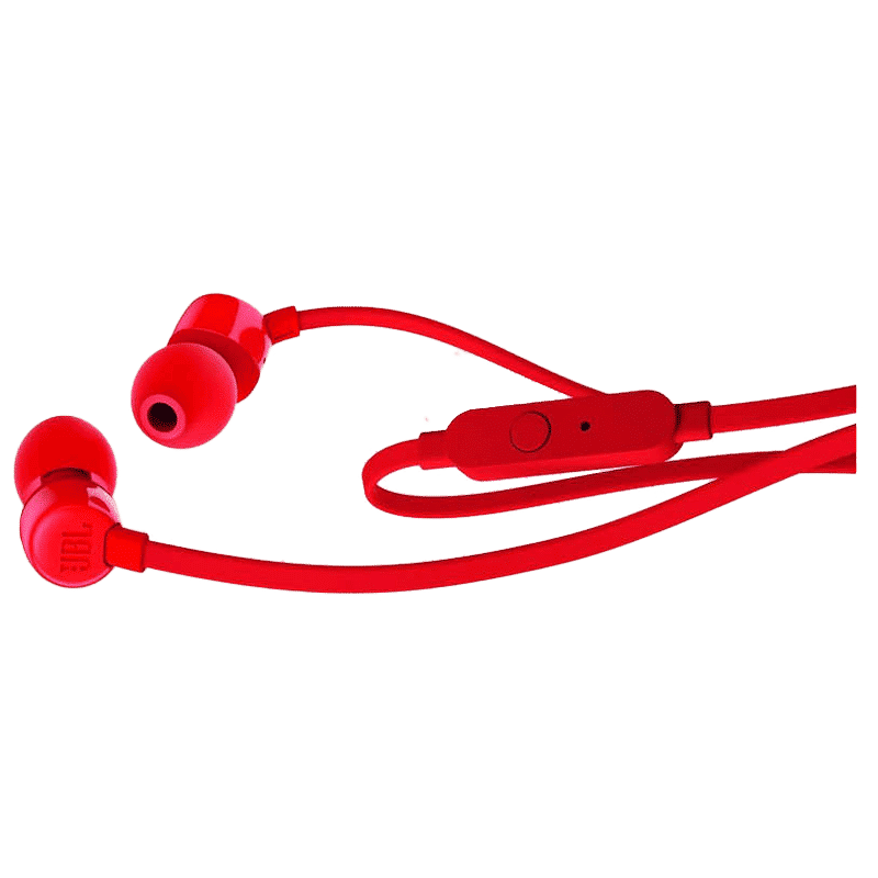 JBL Tune 110 JBLT110RED In-Ear Wired Earphone with Mic (JBL Pure Bass sound, Red)_11