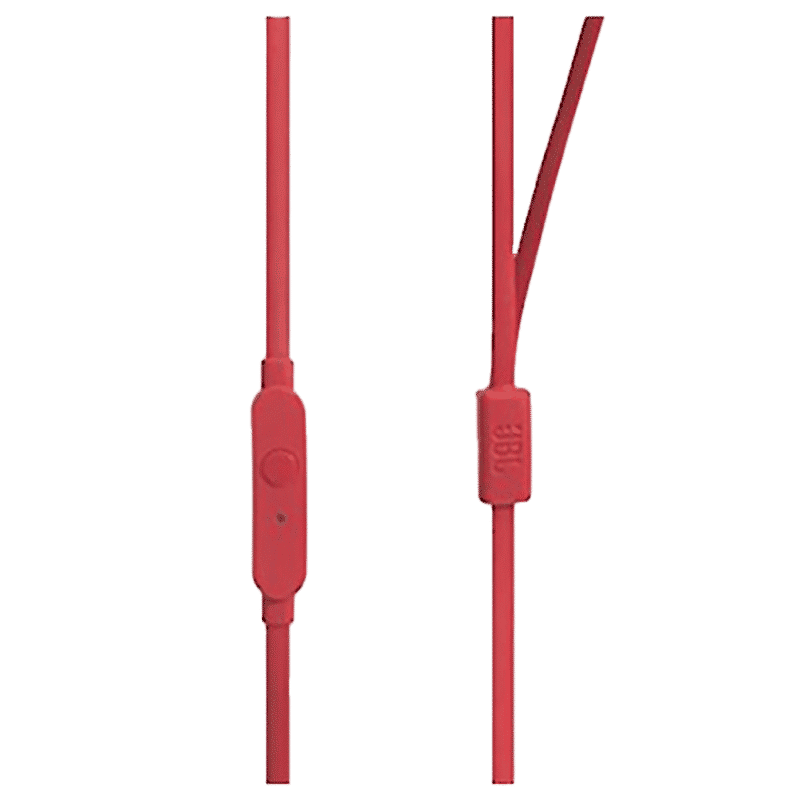 JBL Tune 110 JBLT110RED In-Ear Wired Earphone with Mic (JBL Pure Bass sound, Red)_10