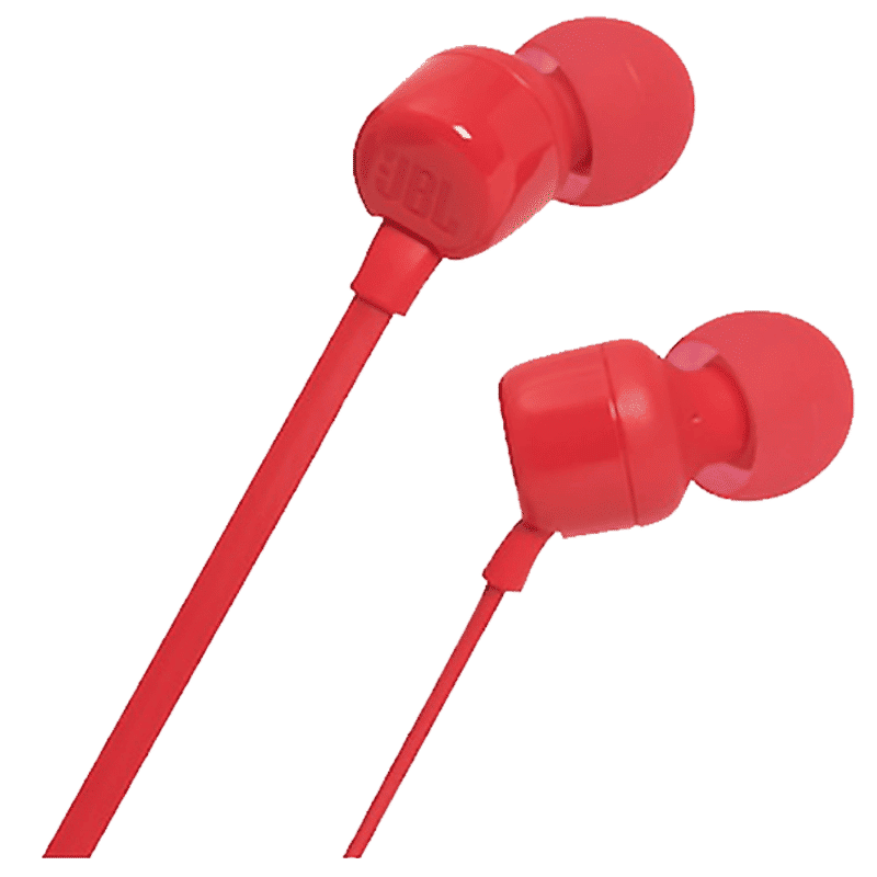 JBL Tune 110 JBLT110RED In-Ear Wired Earphone with Mic (JBL Pure Bass sound, Red)_7
