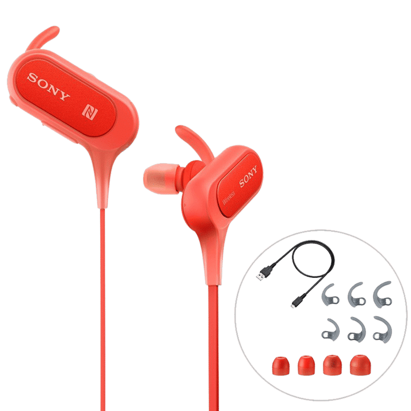 SONY MDR-XB50BSRZE Neckband (IPX4 Waterproof, One Touch Connectivity, Red)_4