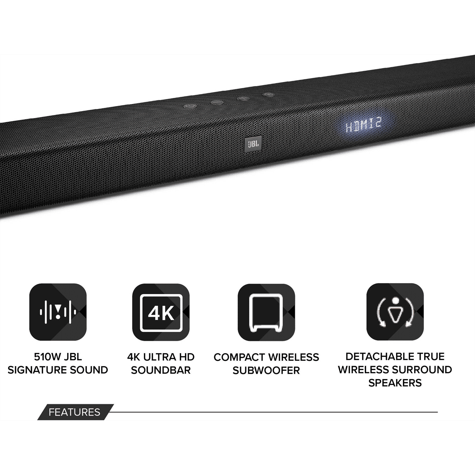 JBL Bar 510W Bluetooth Soundbar with Remote (Surround Sound, 5.1 Channel, Black) JBL Bar 510W Bluetooth Soundbar with Remote (Surround Sound, 5.1 Channel, Black)_9