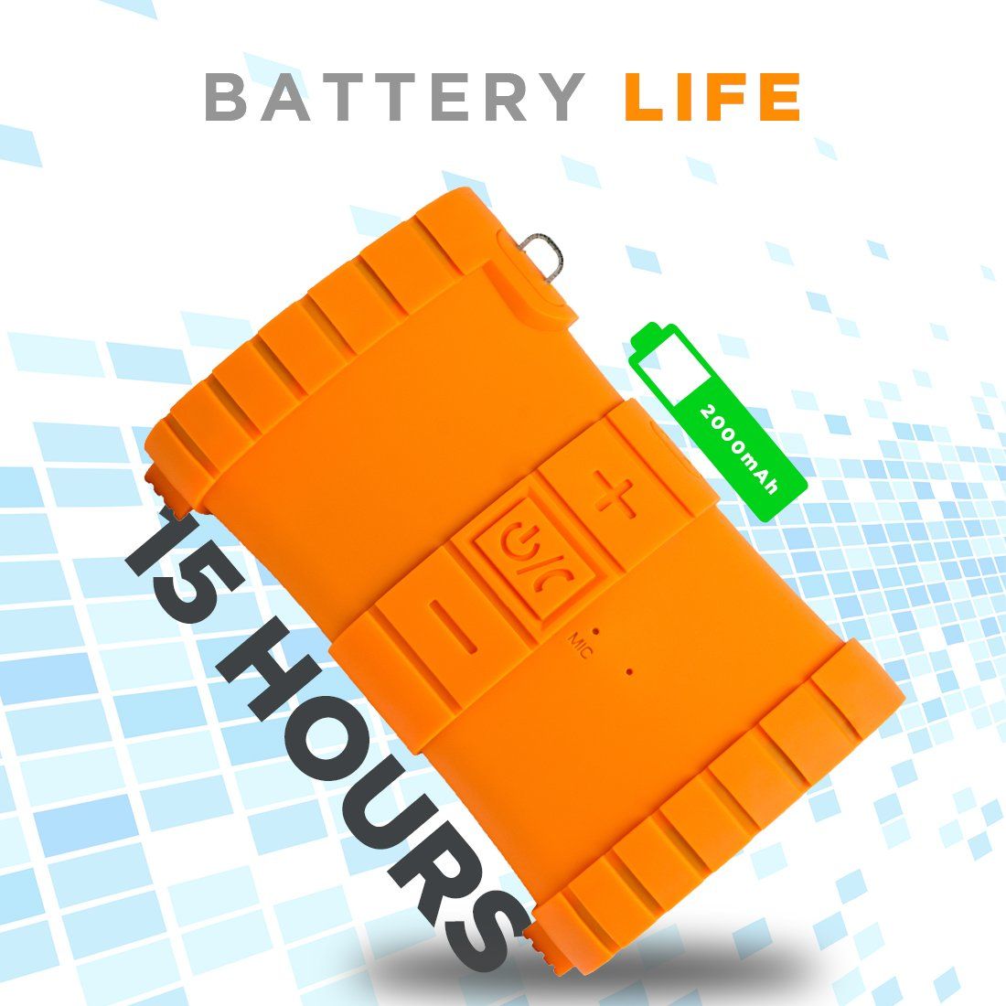 ADL Submarine A1 6W Portable Bluetooth Speaker (IP67 Water Proof, 15 Hours Playback Time, Mono Channel, Orange)_2