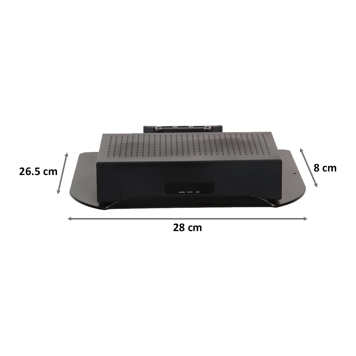 RD PLAST Wall Mount Set-Top Box Stand (RW 4010-2, Black)_2