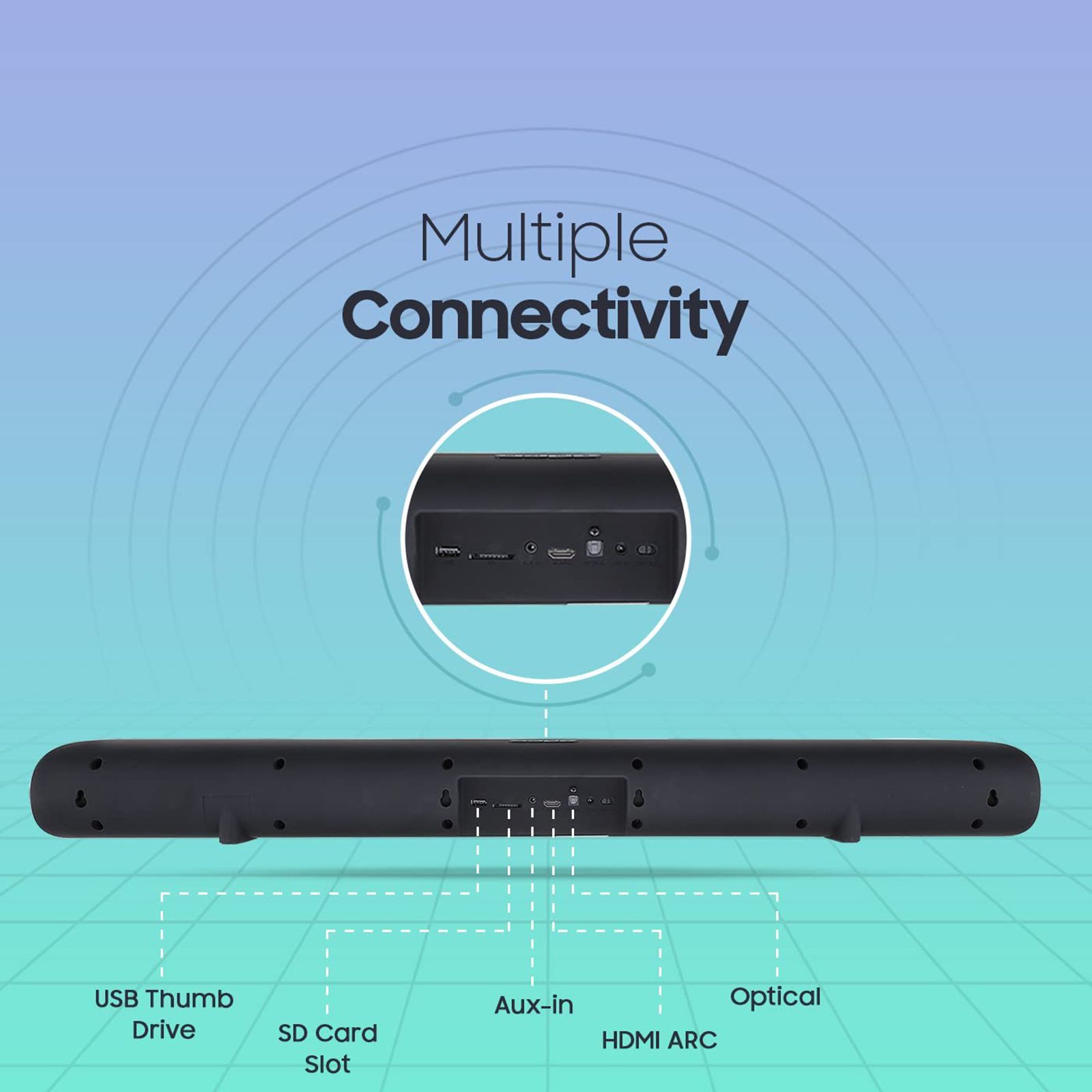 Croma 240W Bluetooth Soundbar with Remote (Rich Bass, 2.1 Channel, Black)_13