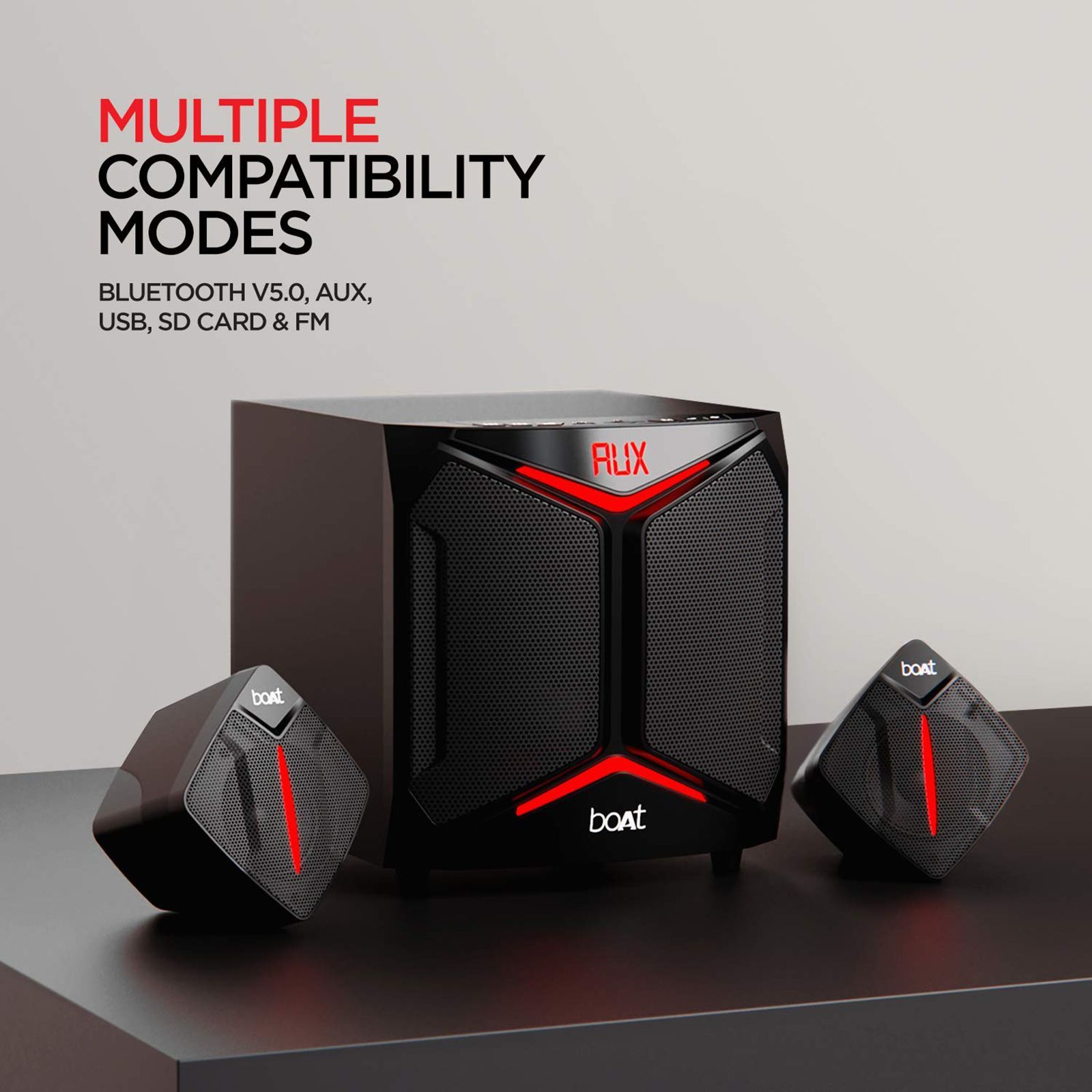 boAt 2.1 Channel 100 Watt Multi-Channel Speaker (Bluetooth 5.0, Blitz 2000, Black) boAt 2.1 Channel 100 Watt Multi-Channel Speaker (Bluetooth 5.0, Blitz 2000, Black)_8