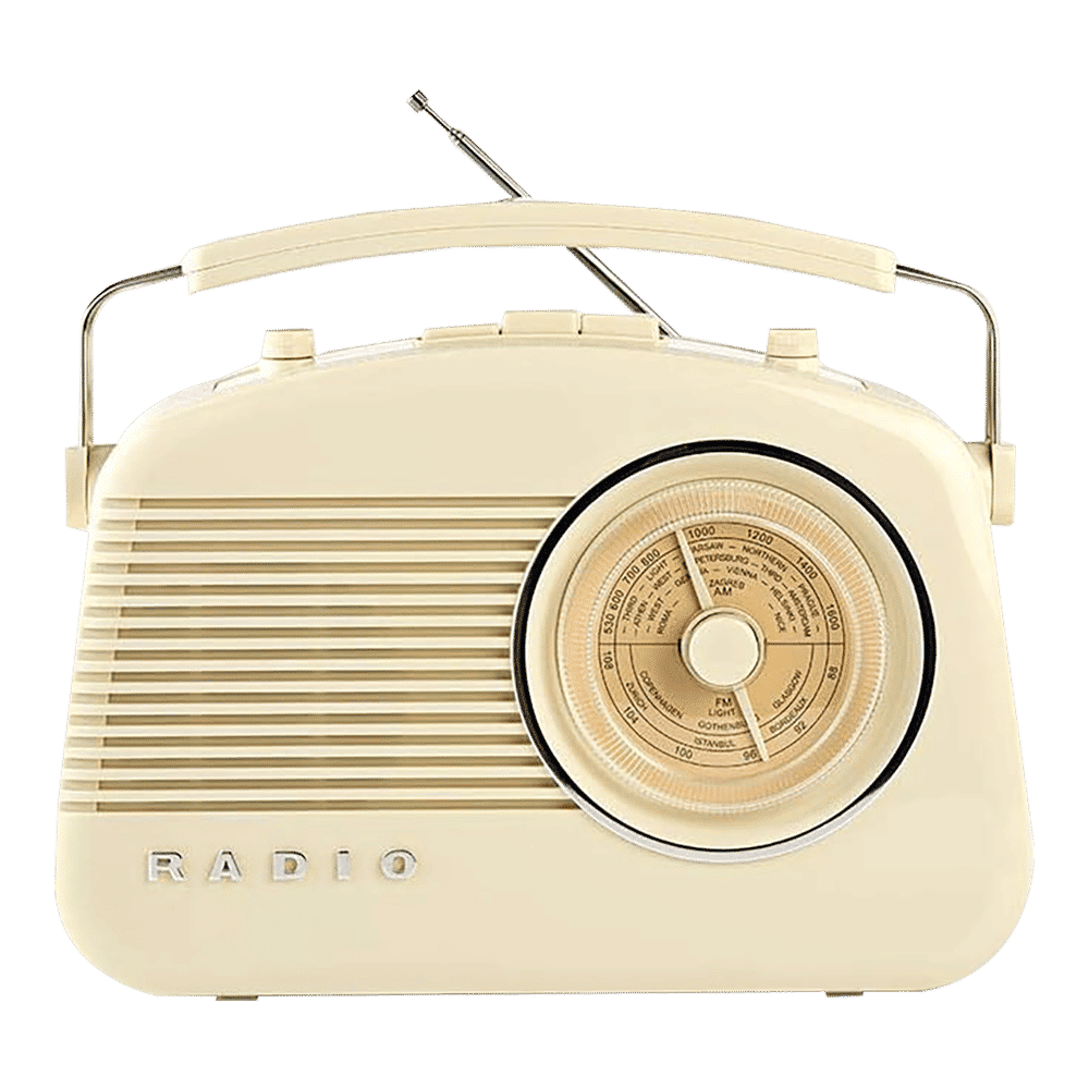 nedis Vintage Retro Classic 5.4W Portable Bluetooth Speaker (Built-In FM, Stereo Channel, Beige)_1