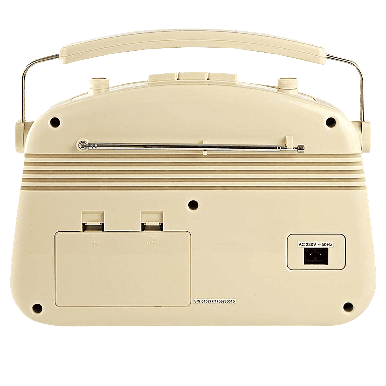 nedis Vintage Retro Classic 5.4W Portable Bluetooth Speaker (Built-In FM, Stereo Channel, Beige)_4