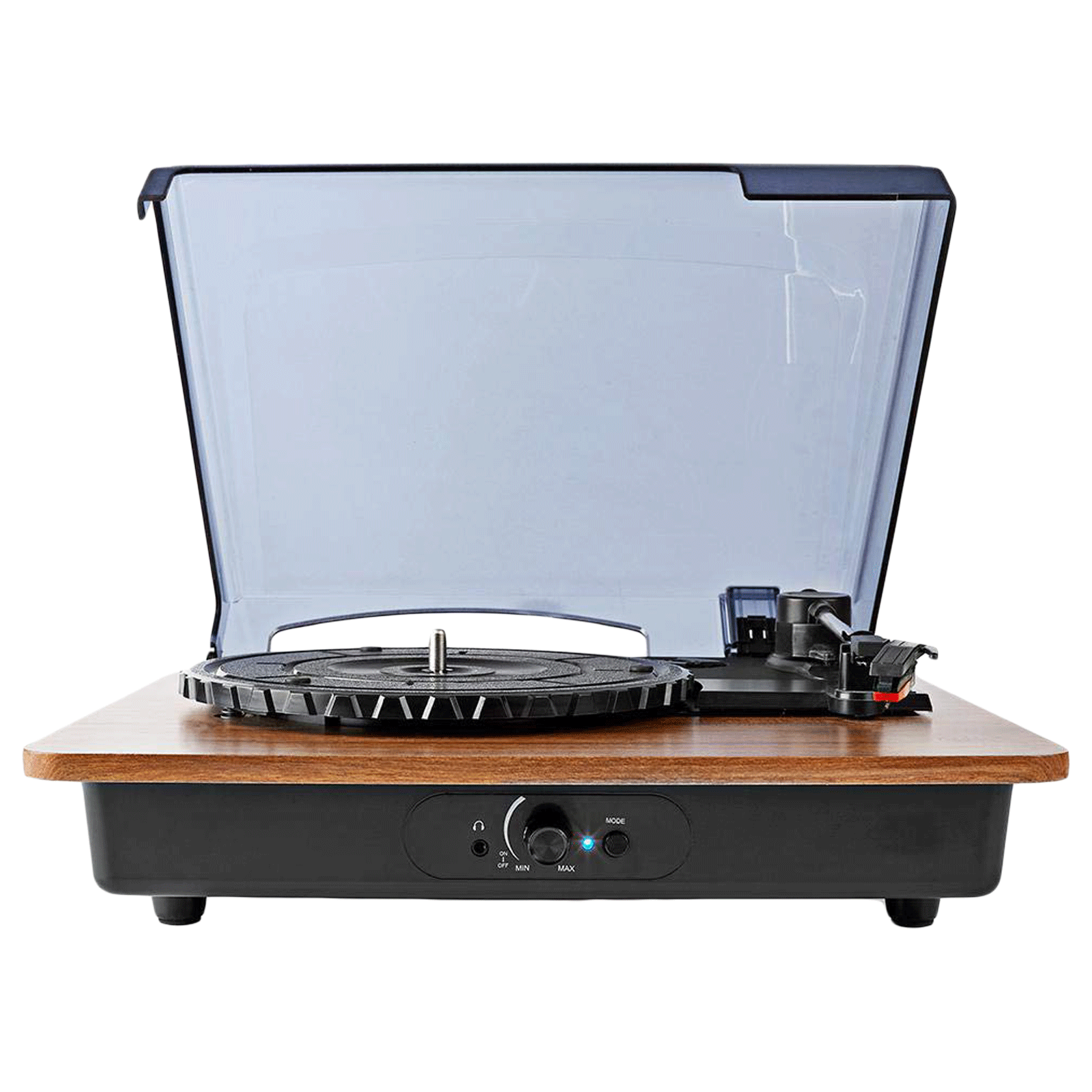 nedis Turntable 9 Watts Portable Bluetooth Speaker (Built-in Pre Amplifier, TURN200BN, Brown)_4