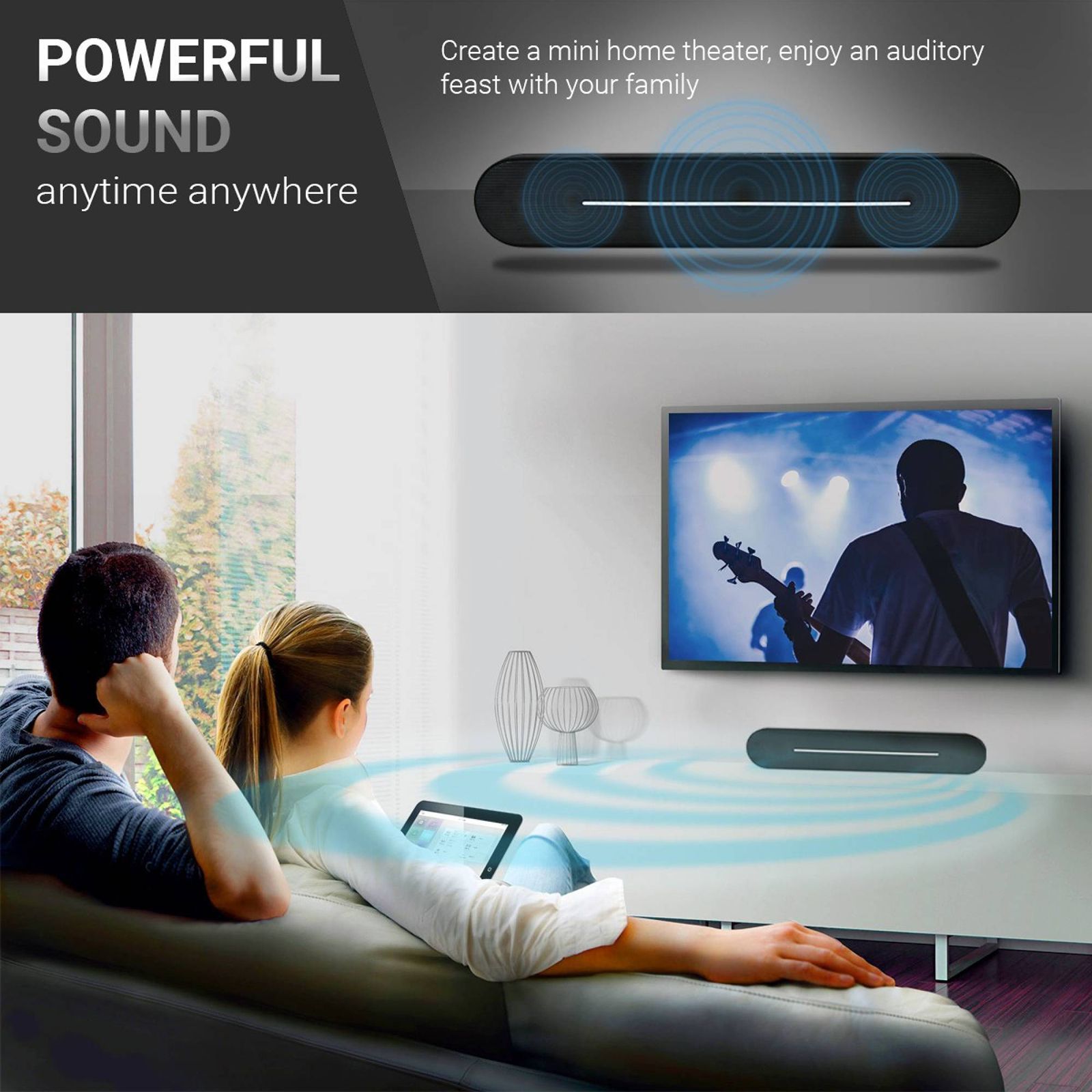 I KALL IK20 20W Bluetooth Soundbar (Stereo Effect, 2.0 Channel, Black)_8