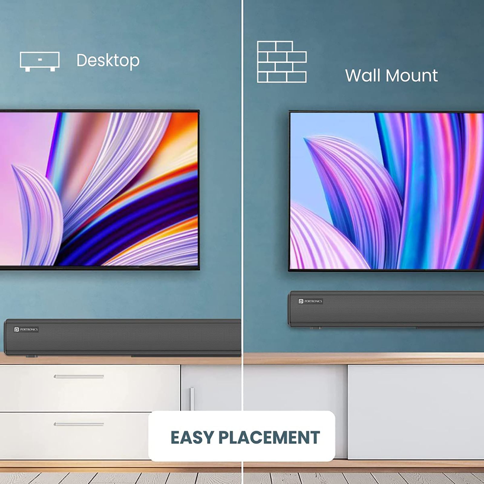 PORTRONICS Pure Sound 101 120W Soundbar with Wired Woofer with Remote (HD Sound, 2.1 Channel, Black)_7