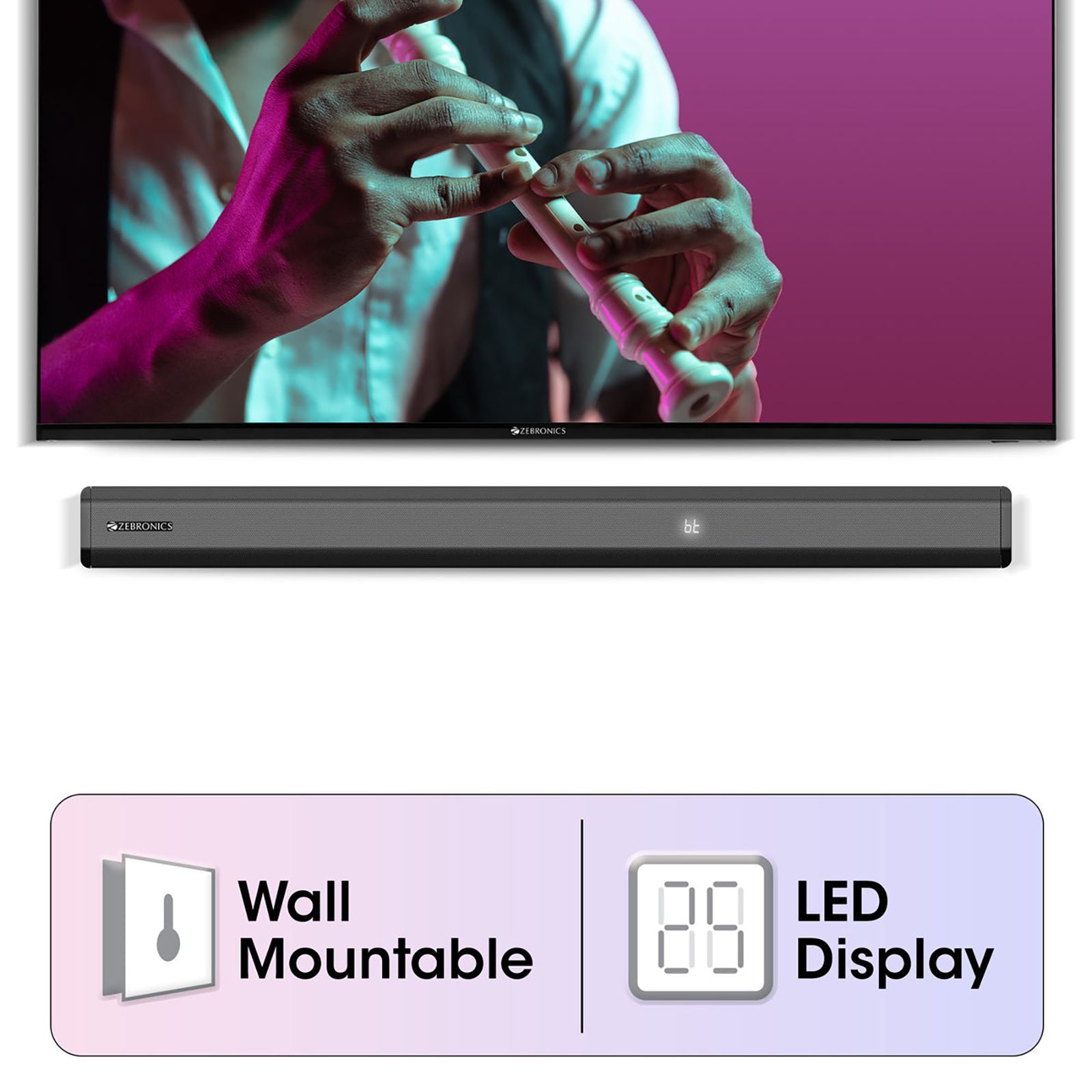 ZEBRONICS Zeb-Juke Bar 7400 Pro 180W Bluetooth Soundbar with Remote (Hi-Fidelity Audio, 5.1 Channel, Black)_9