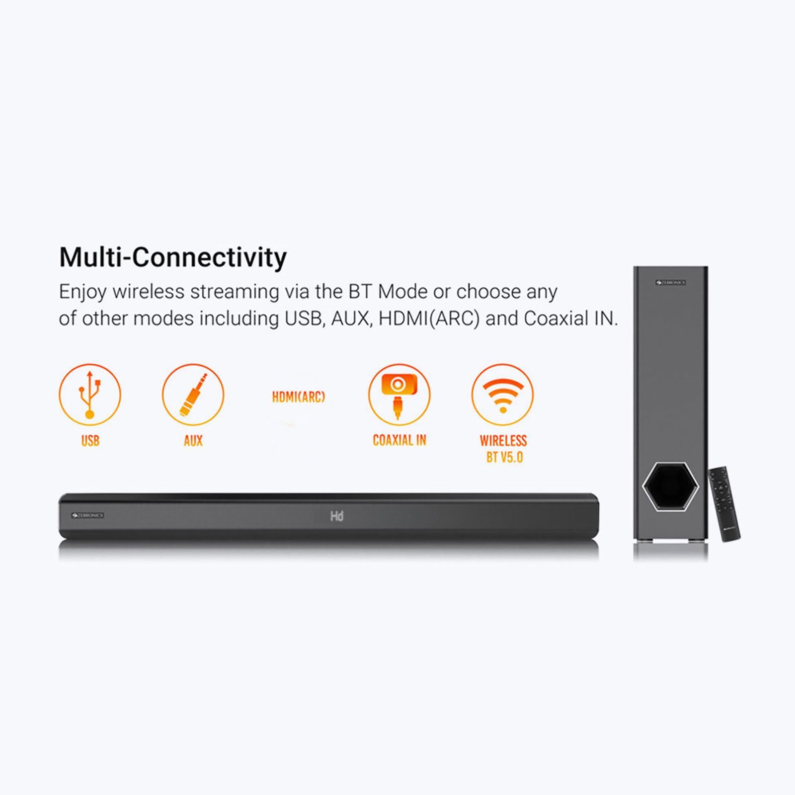 ZEBRONICS Zeb-Juke Bar 3901 80W Bluetooth Soundbar with Remote (Hi-Fidelity Audio, Black)_7