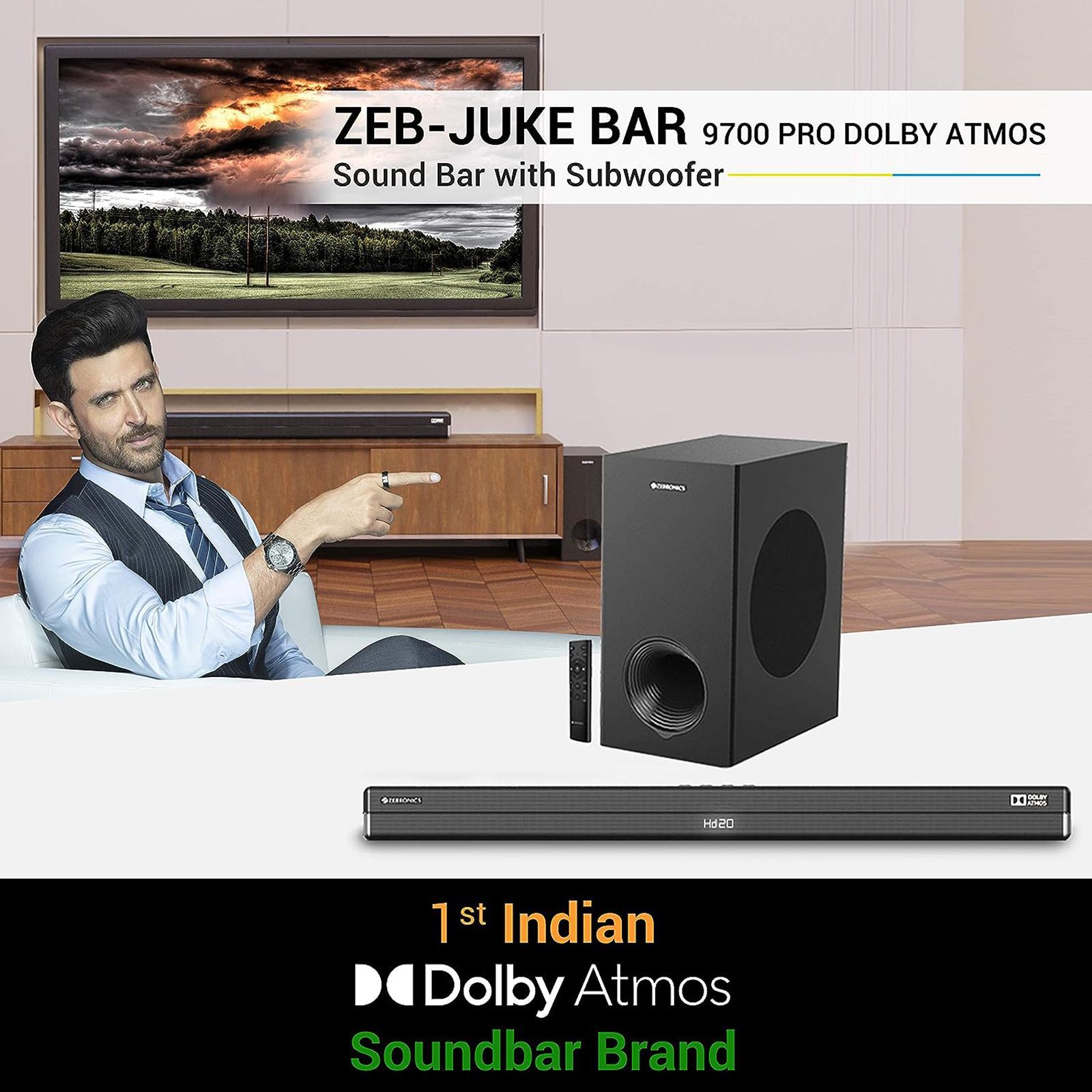 ZEBRONICS Zeb-Juke Bar 9700 450W Bluetooth Soundbar with Remote (Dolby Atmos, 2.1 Channel, Black) ZEBRONICS Zeb-Juke Bar 9700 450W Bluetooth Soundbar with Remote (Dolby Atmos, 2.1 Channel, Black)_12