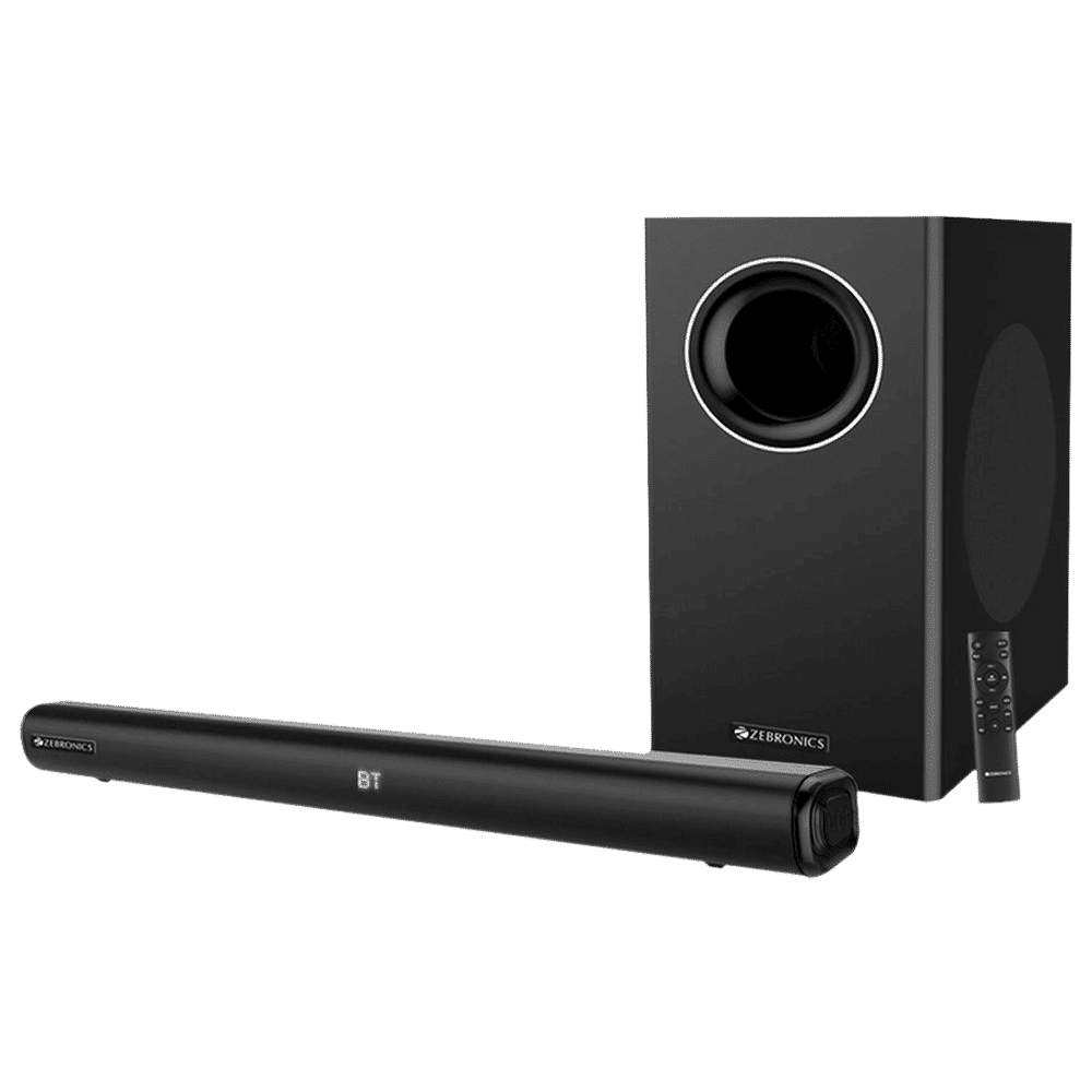 ZEBRONICS Juke Bar 5000 Pro 160W Bluetooth Soundbar with Remote (Immersive Sound, 2.1 Channel, Black) ZEBRONICS Juke Bar 5000 Pro 160W Bluetooth Soundbar with Remote (Immersive Sound, 2.1 Channel, Black)_1