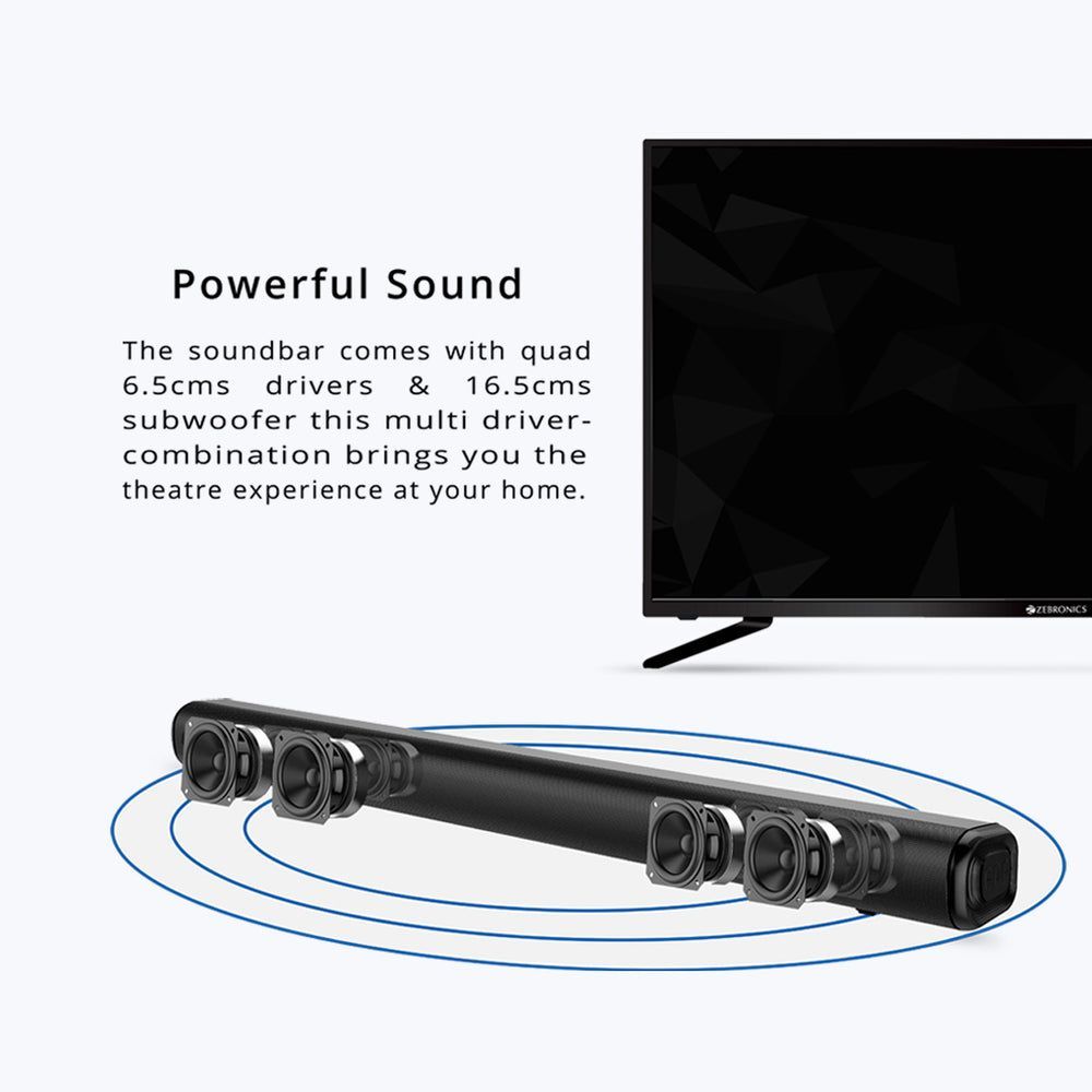 ZEBRONICS Juke Bar 5000 Pro 160W Bluetooth Soundbar with Remote (Immersive Sound, 2.1 Channel, Black) ZEBRONICS Juke Bar 5000 Pro 160W Bluetooth Soundbar with Remote (Immersive Sound, 2.1 Channel, Black)_11