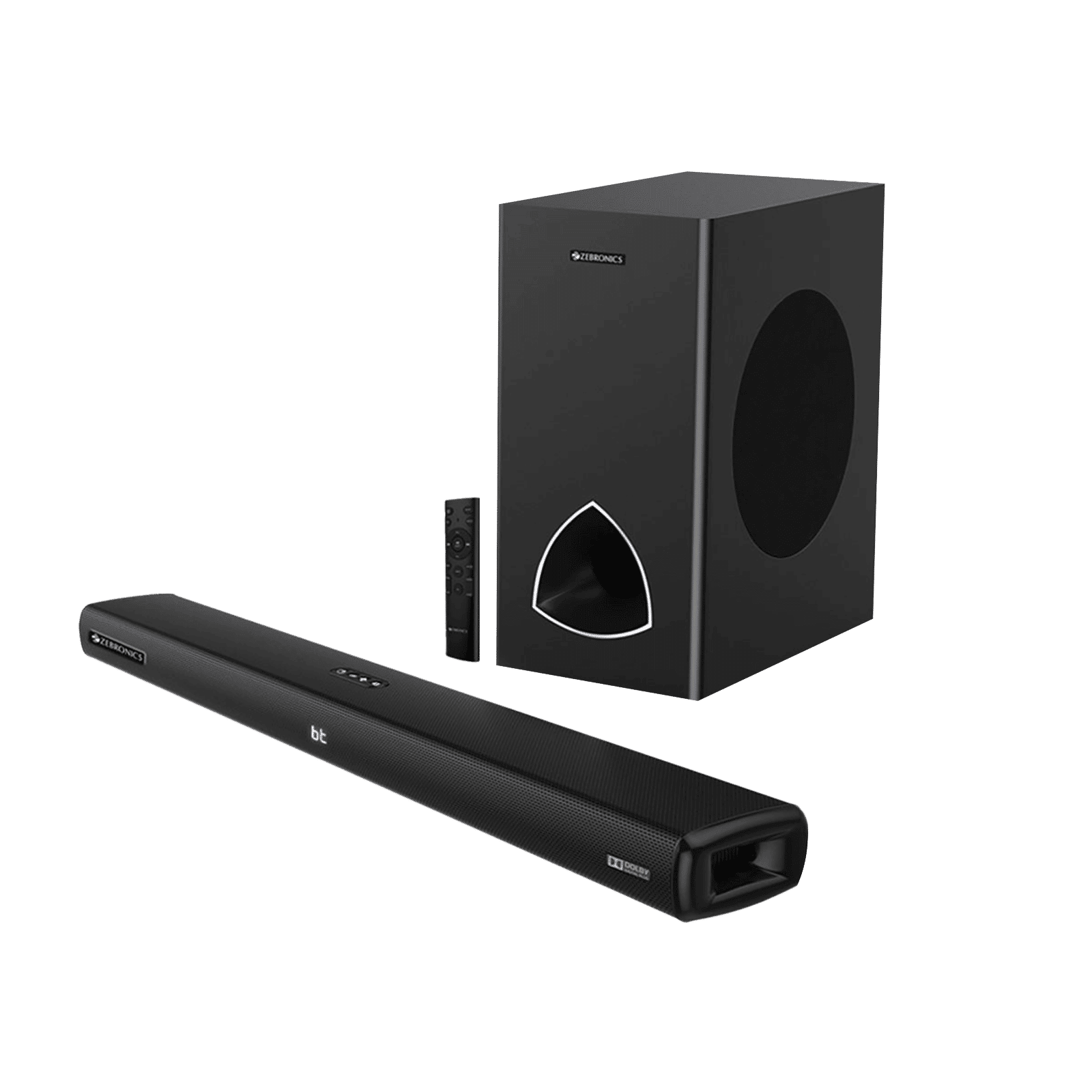 ZEBRONICS Zeb-Juke Bar 9001 Pro 120W Bluetooth Soundbar with Remote (Dolby Digital Plus, 2.1 Channel, Black) ZEBRONICS Zeb-Juke Bar 9001 Pro 120W Bluetooth Soundbar with Remote (Dolby Digital Plus, 2.1 Channel, Black)_1
