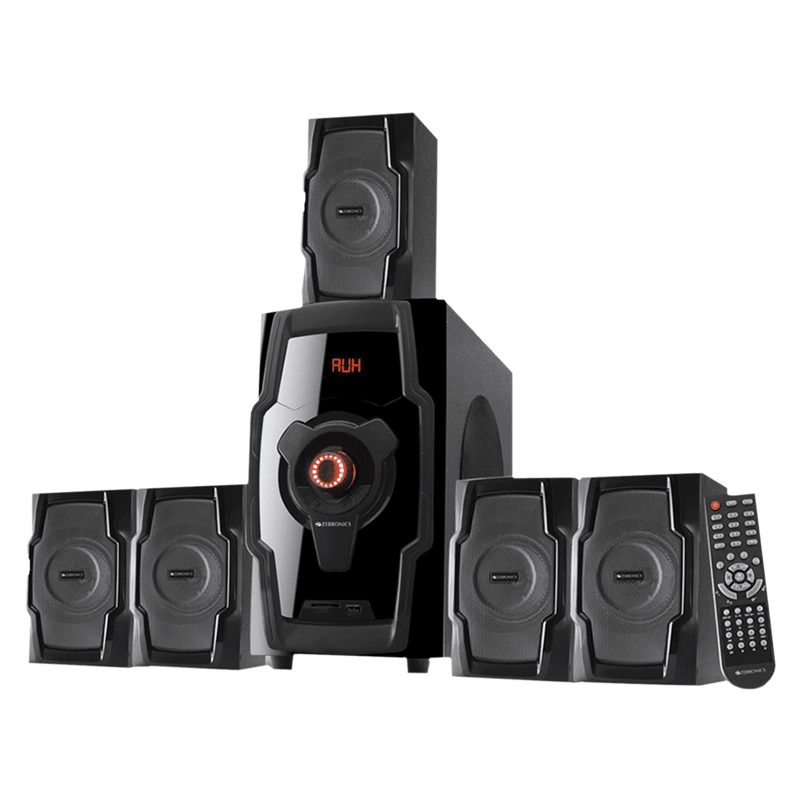 ZEBRONICS Zeb-BT8490RUCF 80W Multimedia Speaker (Built-in FM Radio, 5.1 Channel, Black)_1
