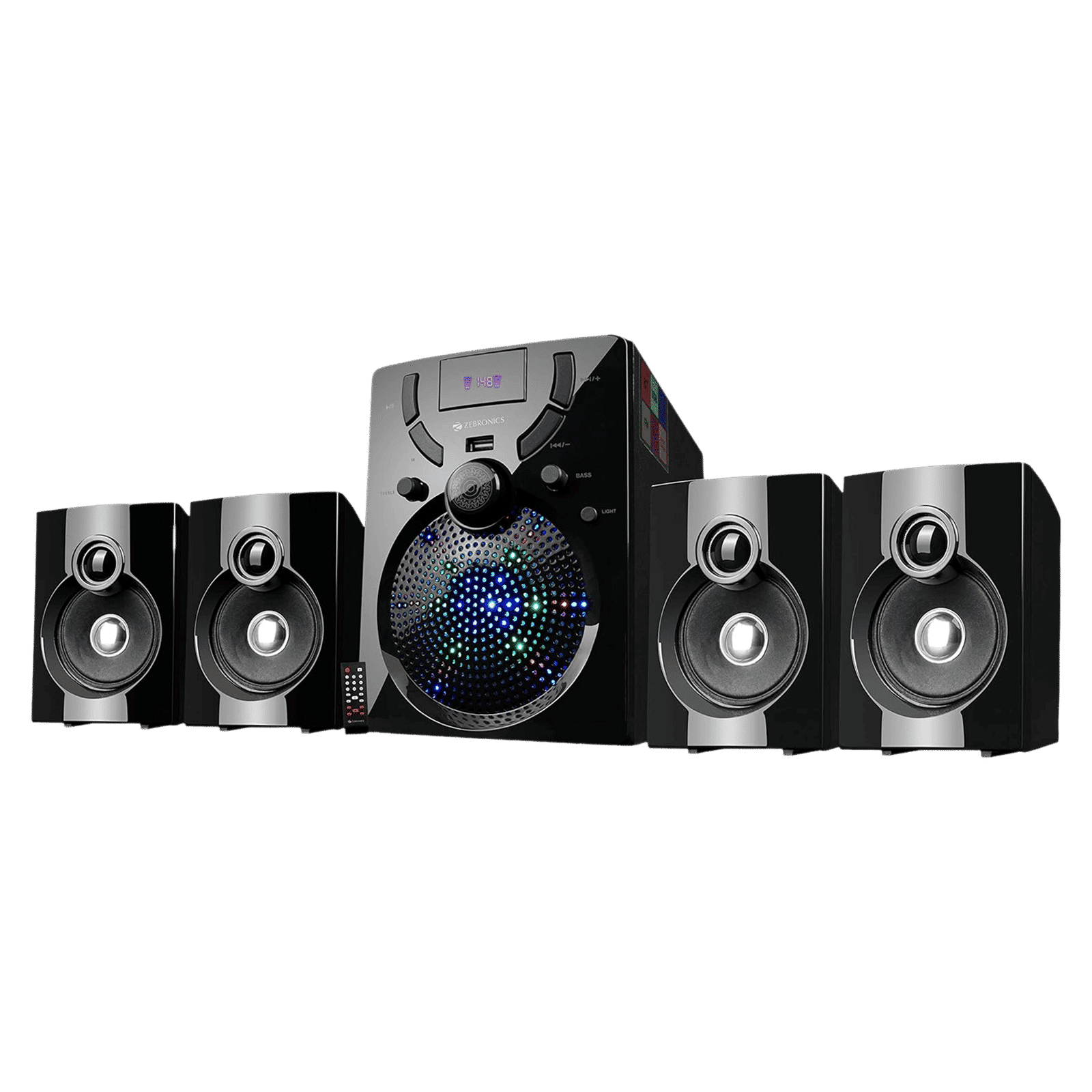 ZEBRONICS Udaan 60W Multimedia Speaker (Built-in FM Radio, 4.1 Channel, Black)_1