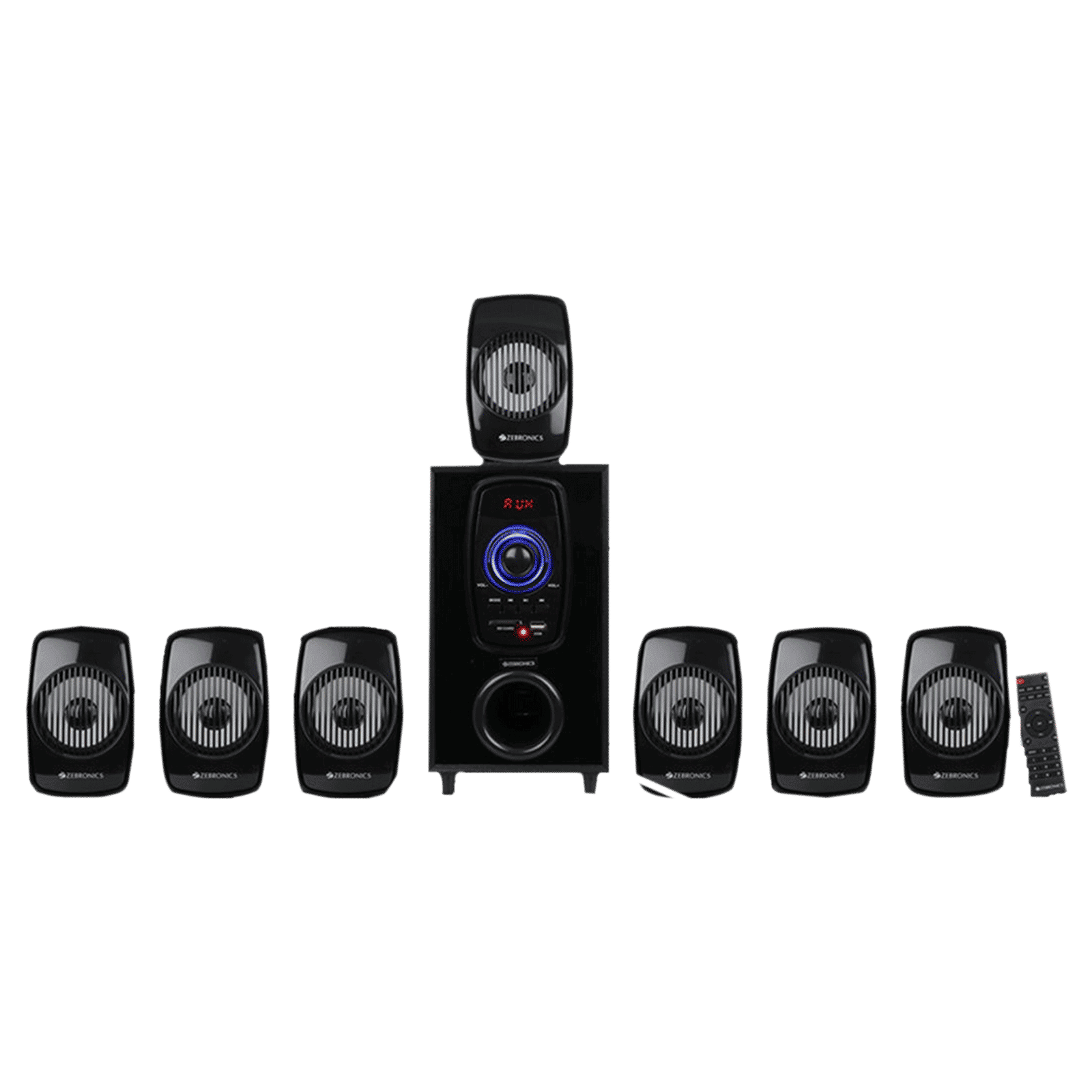 ZEBRONICS Zeb-BT701RUCF 70W Multimedia Speaker (Built-in FM Radio, 7.1 Channel, Black)_1