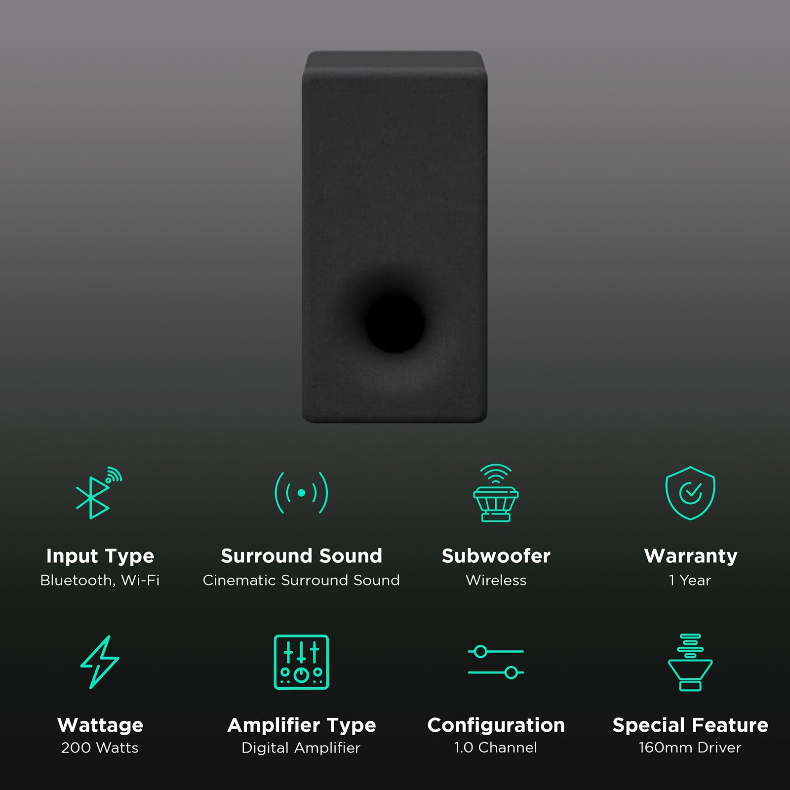 SONY SA-SW3 200W Wireless Subwoofer (Deep Bass, 1.0 Channel, Black)_2