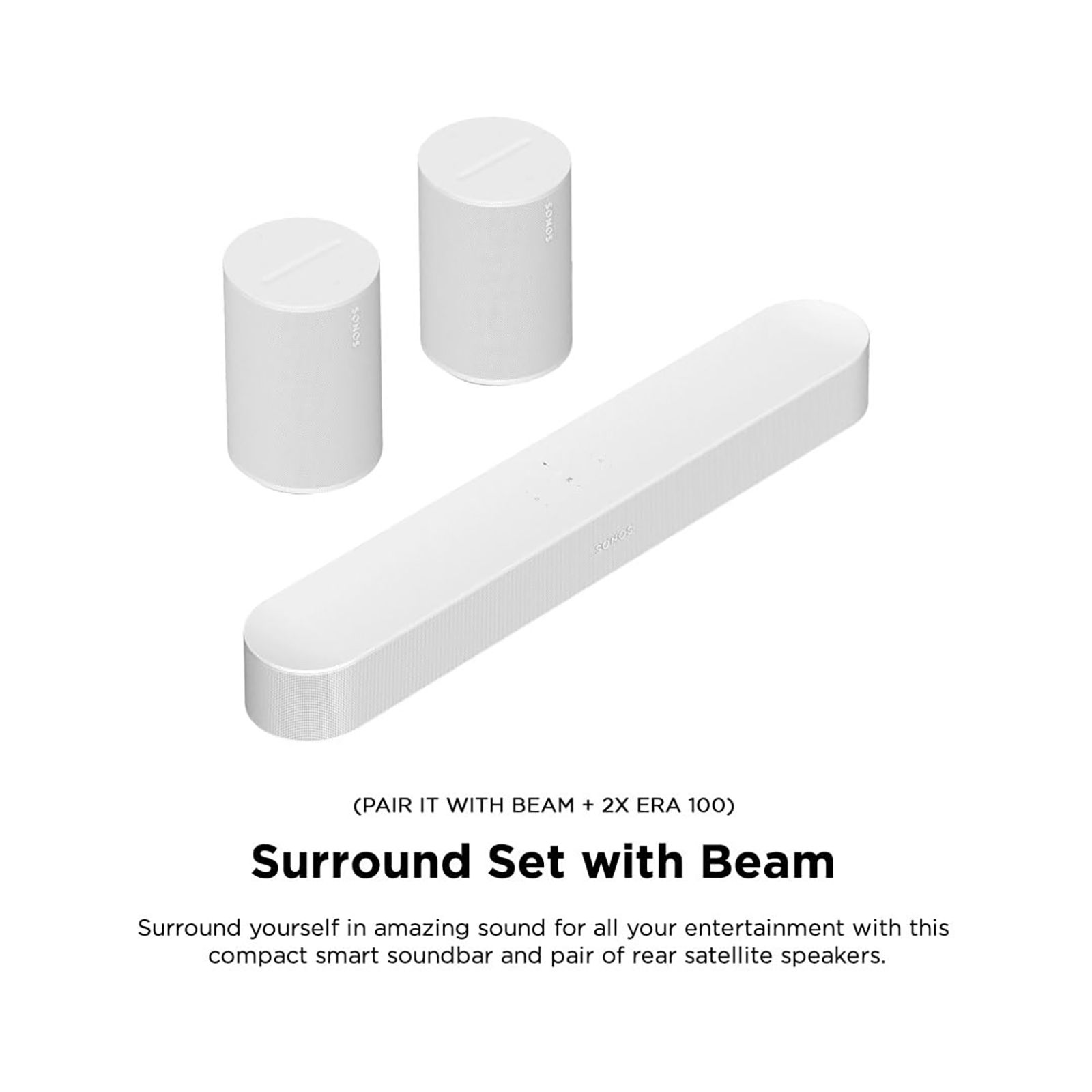 SONOS Beam Gen 2 250W Soundbar with Remote (Dolby Atmos, Stereo Channel, White)_8