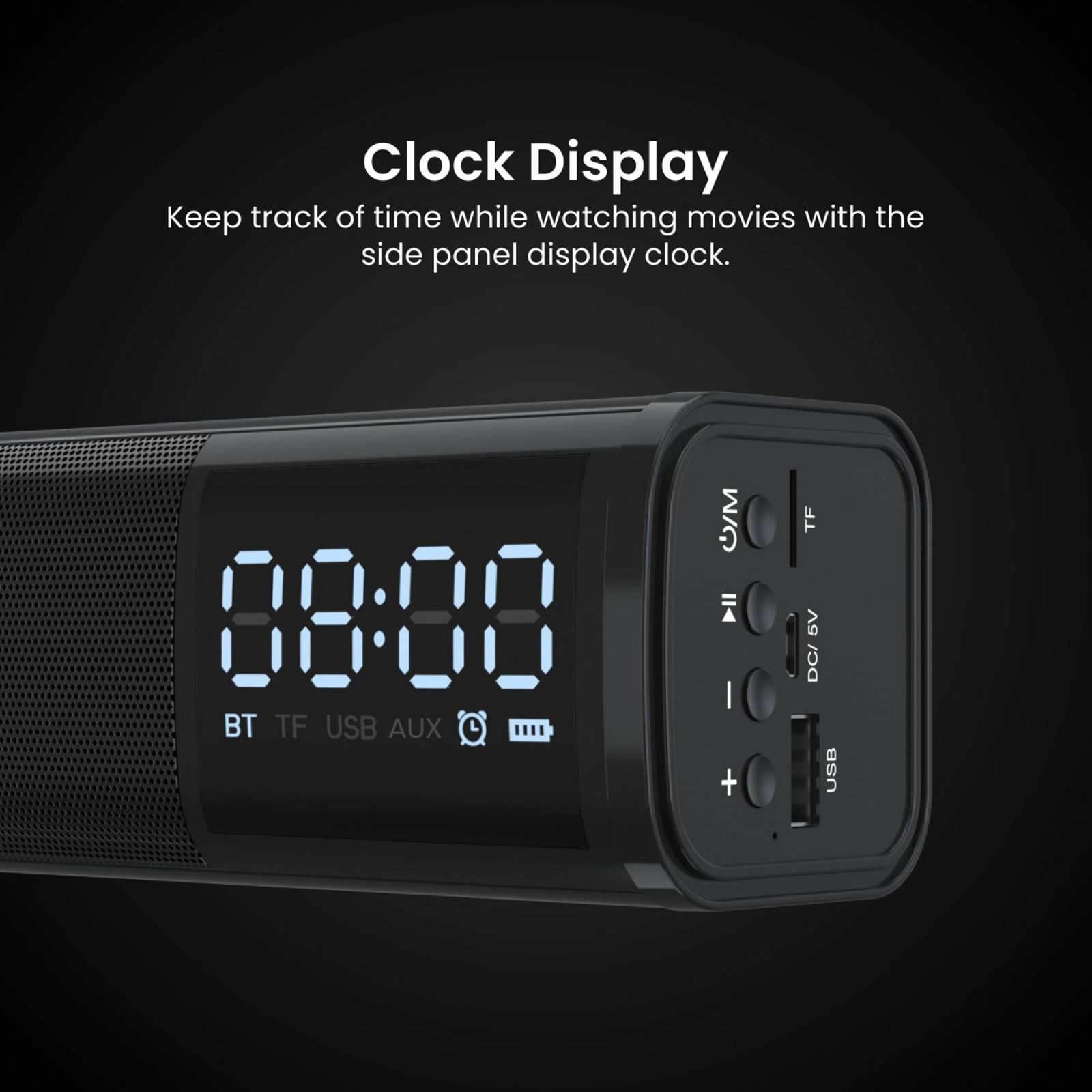 PORTRONICS Decibel I 10W Bluetooth Soundbar (Stereo Sound, 2.1 Channel, Black)_9