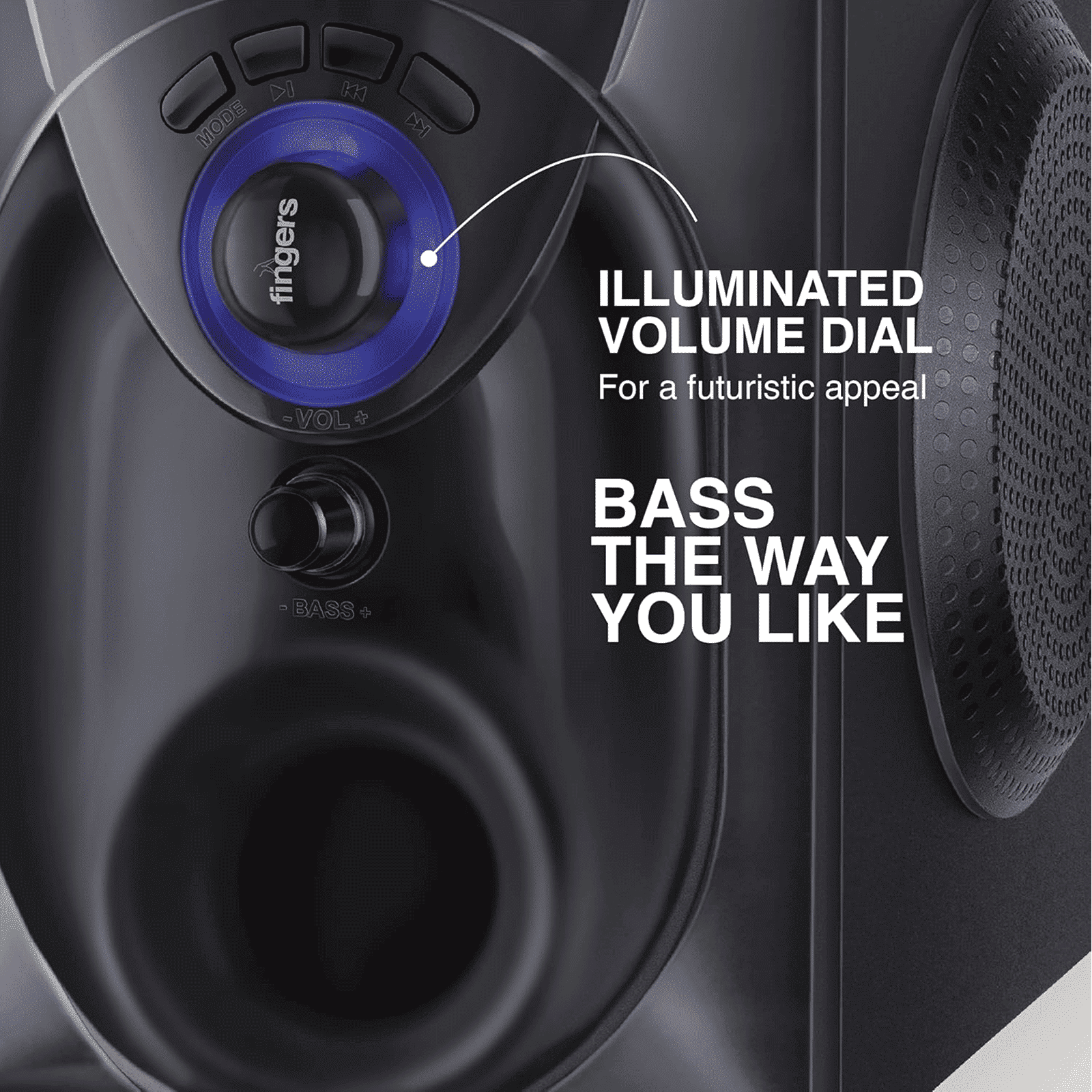 fingers Challenger 18W Multimedia Speaker (Powerful Bass, 2.1 Channel, Classic Black)_6