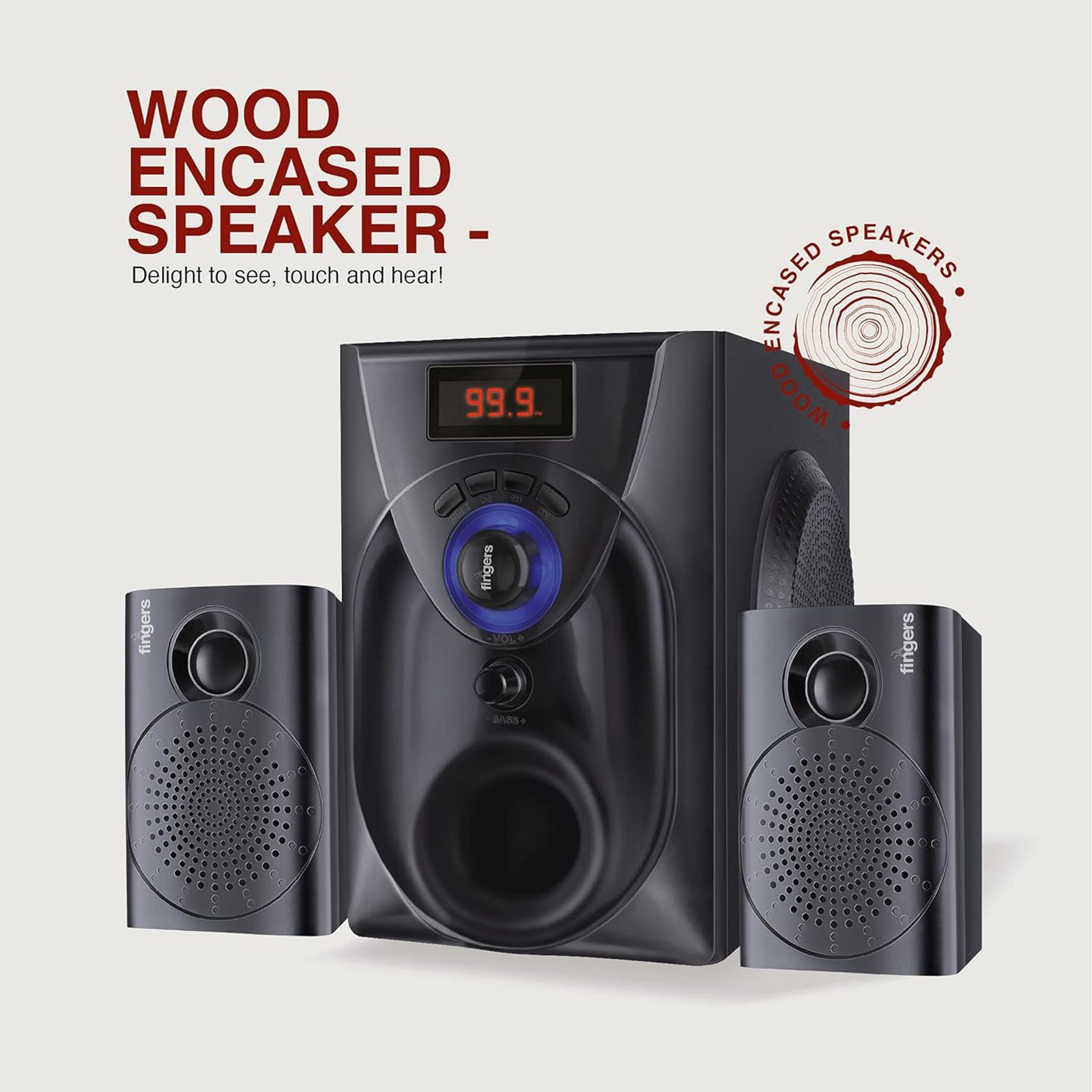 fingers Challenger 18W Multimedia Speaker (Powerful Bass, 2.1 Channel, Classic Black)_9