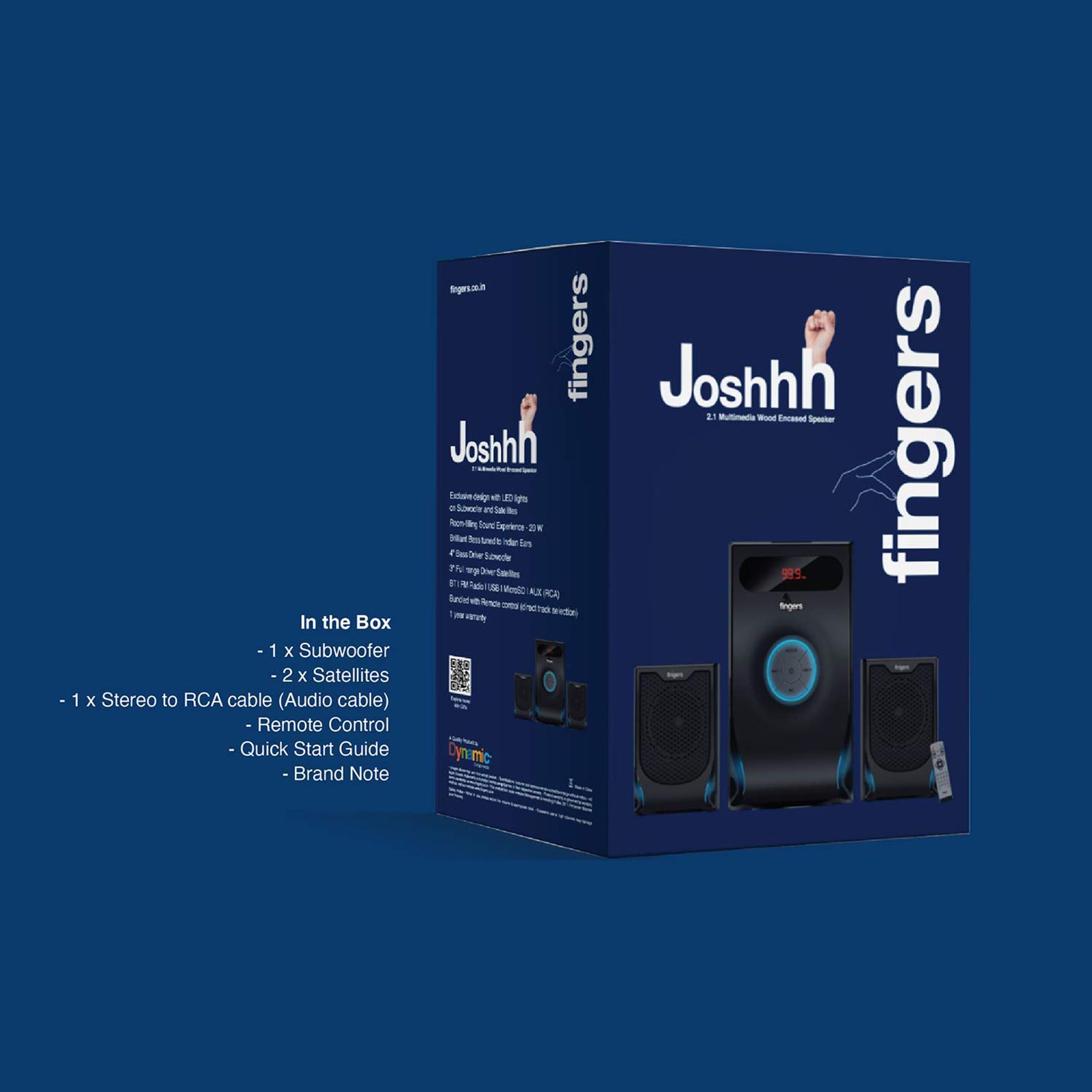 fingers Joshhh 20W Multimedia Speaker (Powerful Bass, 2.1 Channel, Classic Black) fingers Joshhh 20W Multimedia Speaker (Powerful Bass, 2.1 Channel, Classic Black)_8