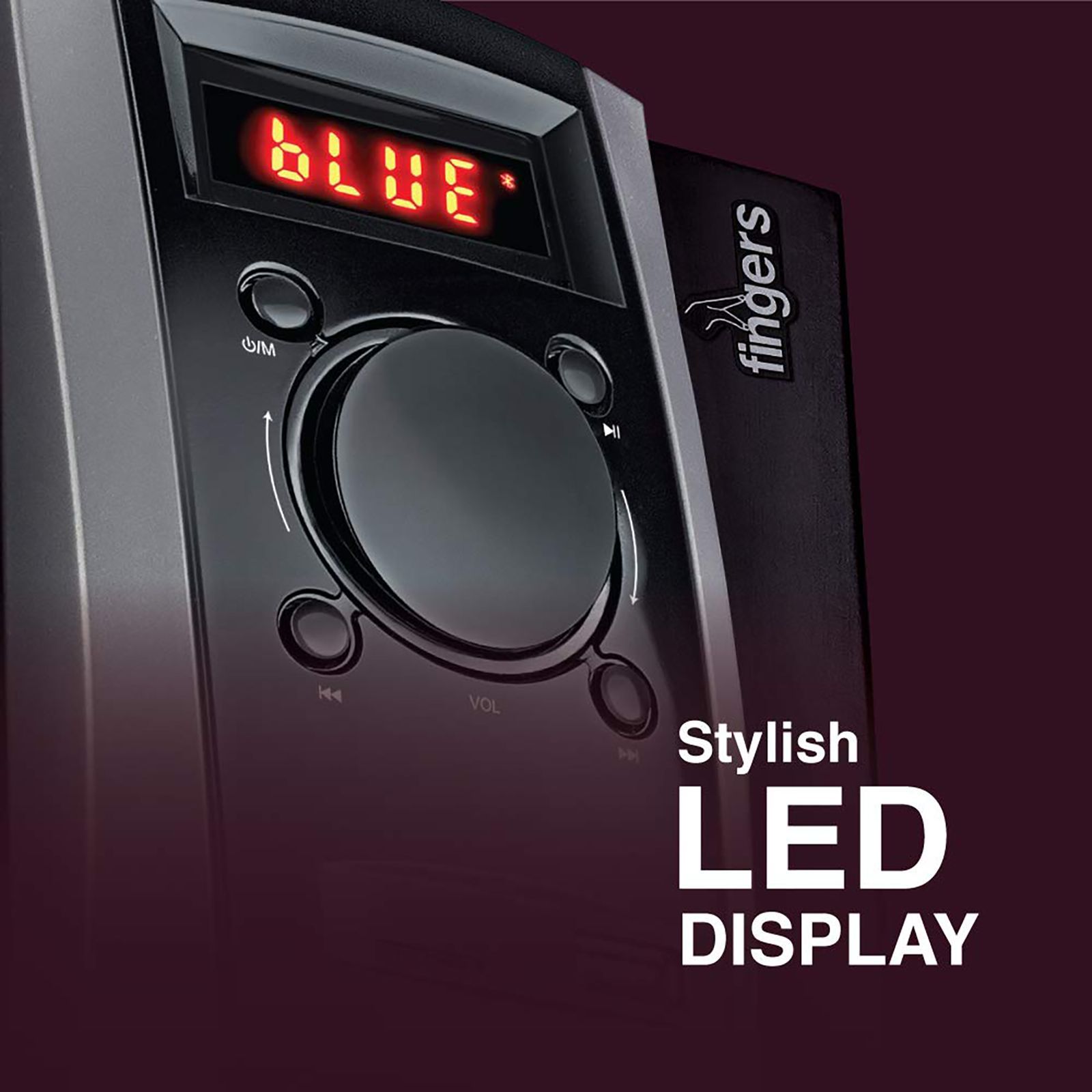 fingers Solitaire 50W Multimedia Speaker (Brilliant Bass, 2.1 Channel, Rose Wood)_6