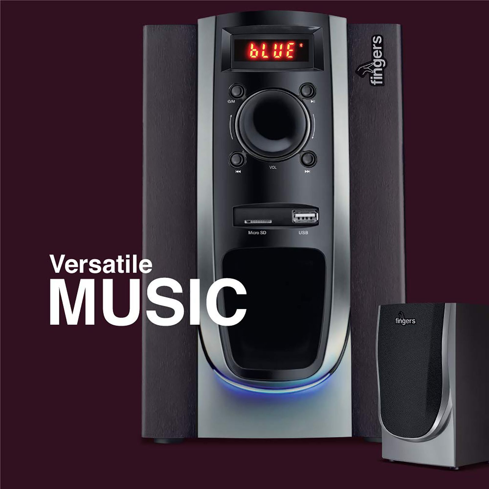fingers Solitaire 50W Multimedia Speaker (Brilliant Bass, 2.1 Channel, Rose Wood)_8