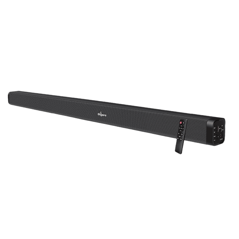 fingers Sound Guru 20W Bluetooth Soundbar with Remote (Room-Filling Sound, 2.0 Channel, Piano Black)_1