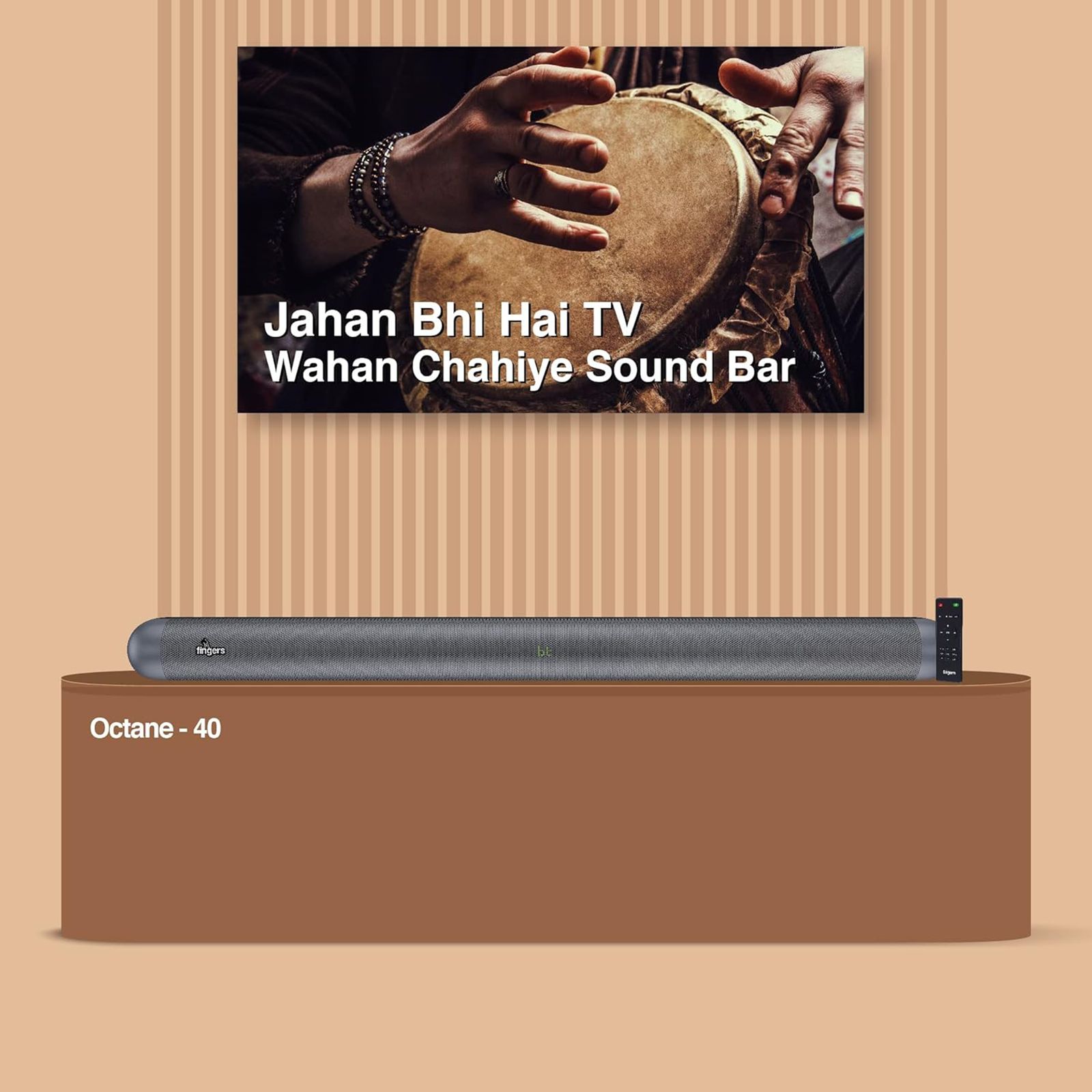 fingers Octane-40 40W Bluetooth Soundbar with Remote (Dolby Sound, 2.0 Channel, Rich Dark Silver)_8