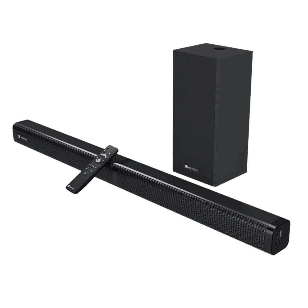 PORTRONICS Pure Sound 103 100W Bluetooth Soundbar with Remote (Lucid Quality of Bass, Black) PORTRONICS Pure Sound 103 100W Bluetooth Soundbar with Remote (Lucid Quality of Bass, Black)_1