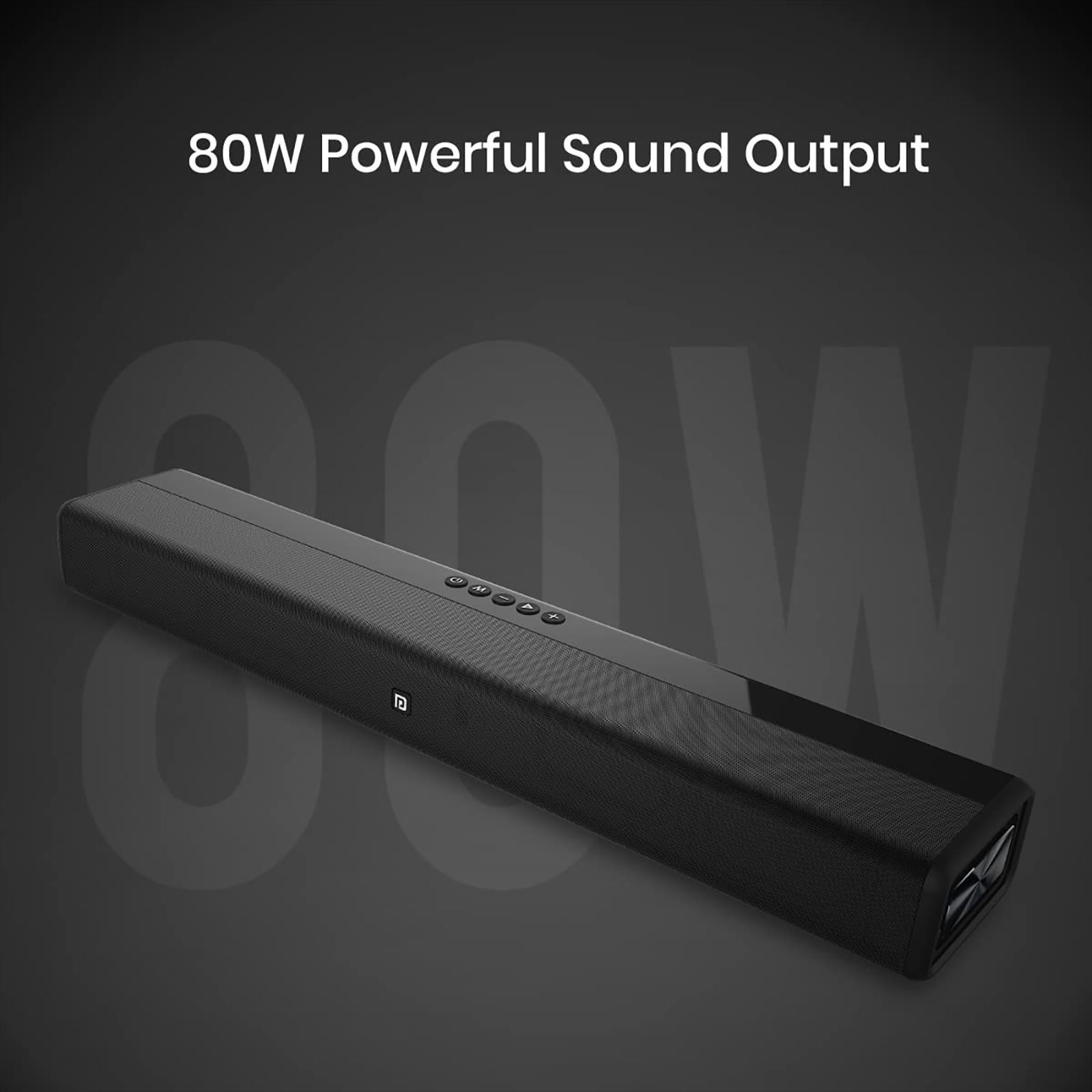 PORTRONICS Sound Slick III 80W Soundbar with Remote (Powerful Sound, Stereo Channel, Black)_11