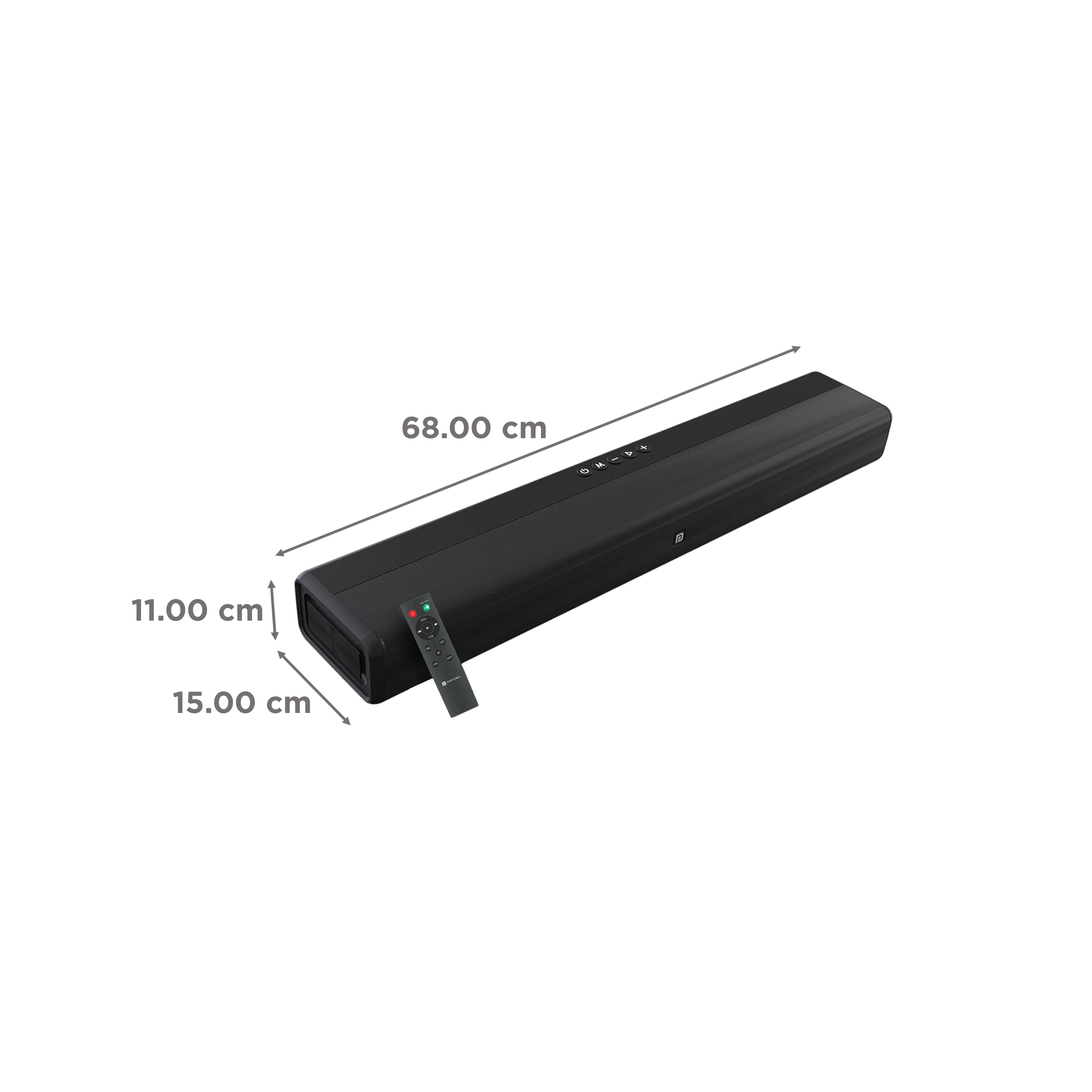 PORTRONICS Sound Slick III 80W Soundbar with Remote (Powerful Sound, Stereo Channel, Black)_3