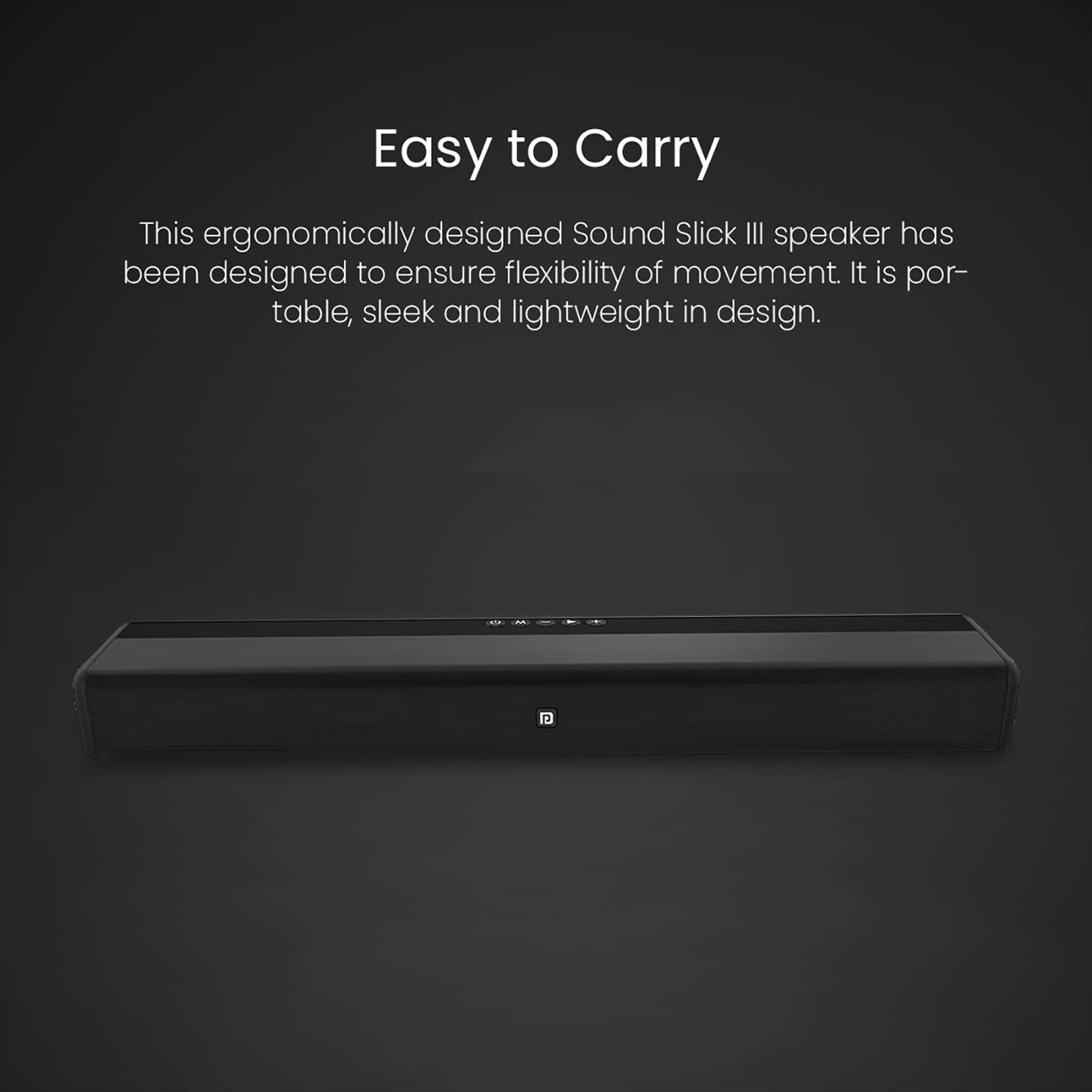 PORTRONICS Sound Slick III 80W Soundbar with Remote (Powerful Sound, Stereo Channel, Black)_7