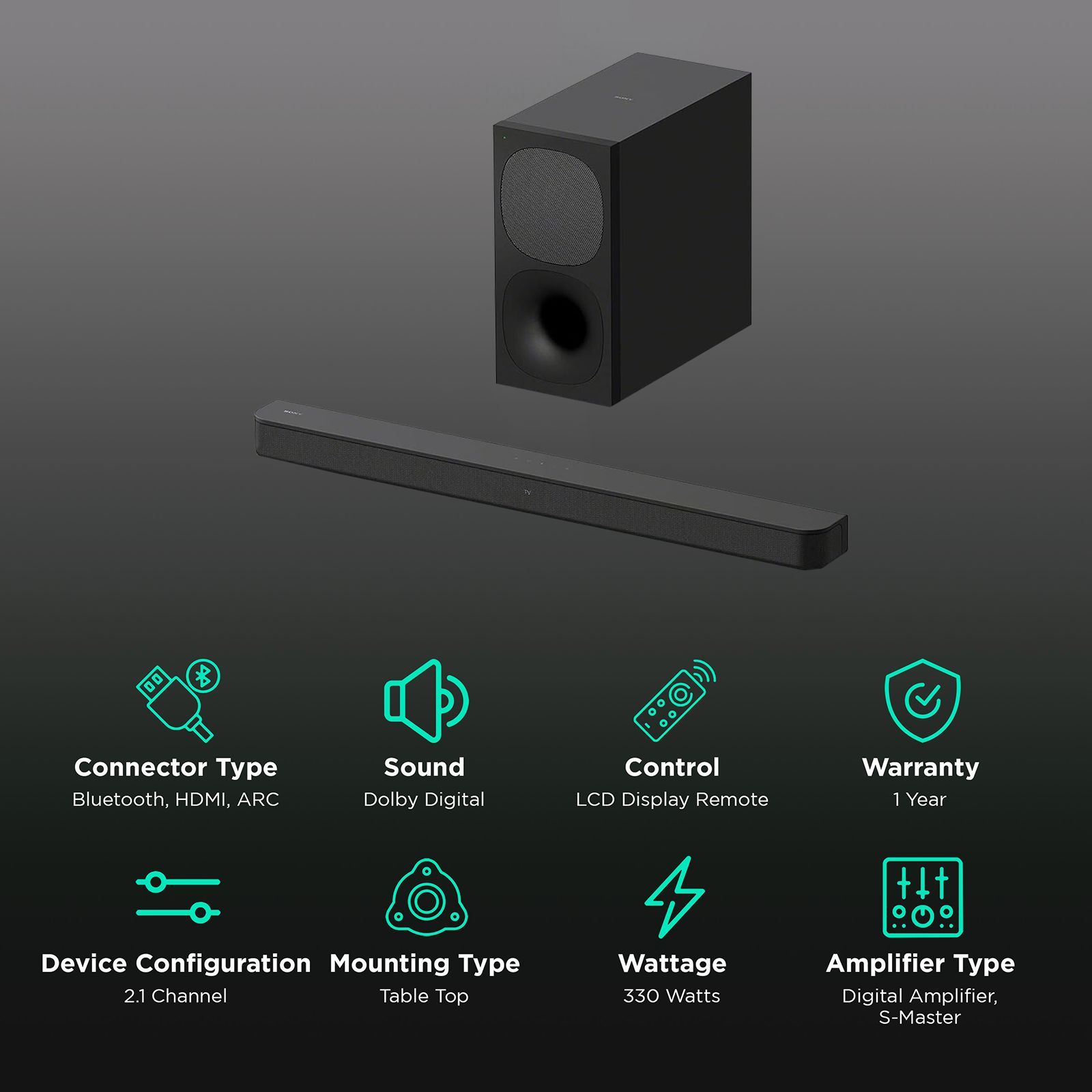 SONY HT-S400 330W Bluetooth Home Theatre with Remote (Virtual Sound Technology, 2.1 Channel, Black)_2