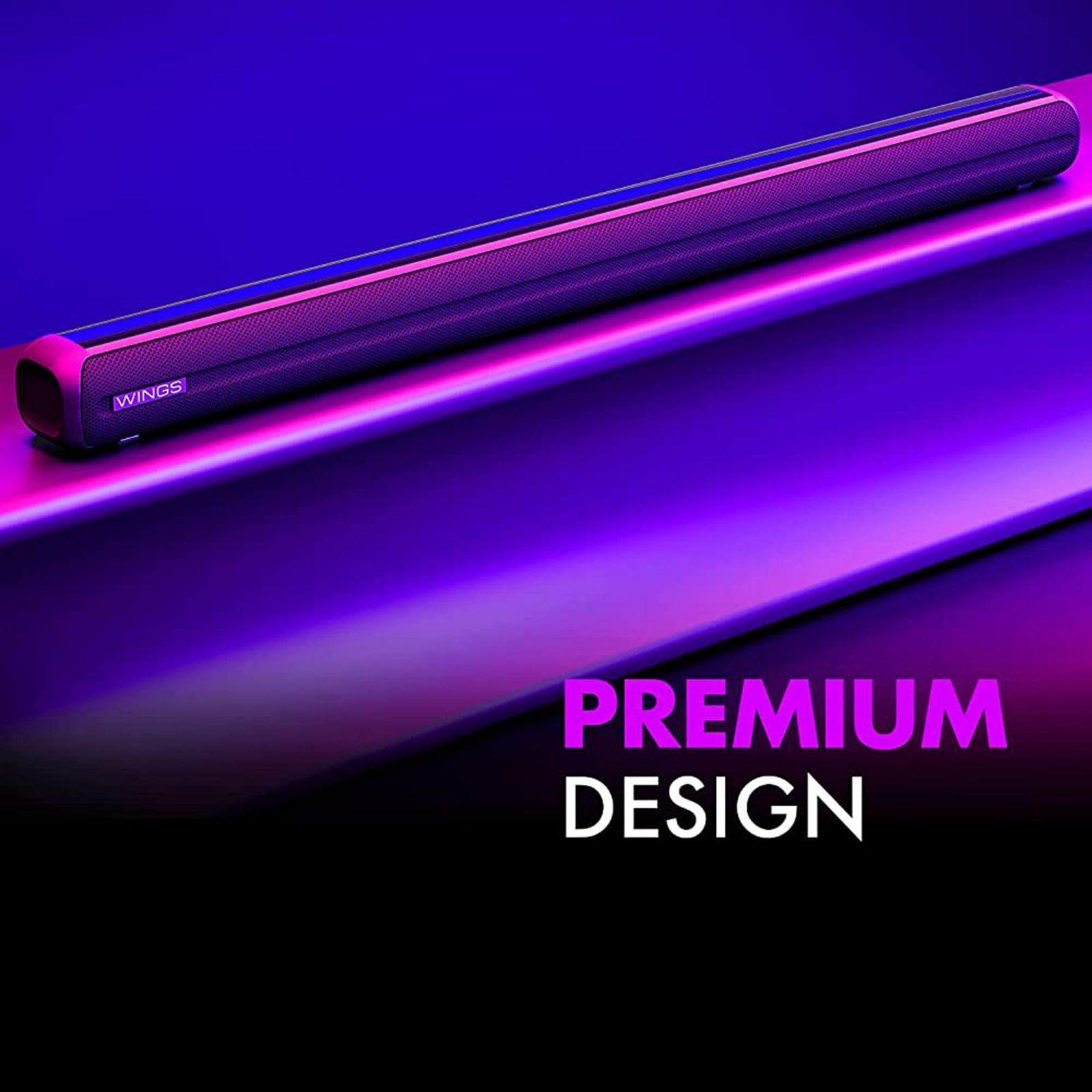 WINGS Center Stage 100 16W Bluetooth Soundbar (Stereo Sound, 2.0 Channel, Black)_13