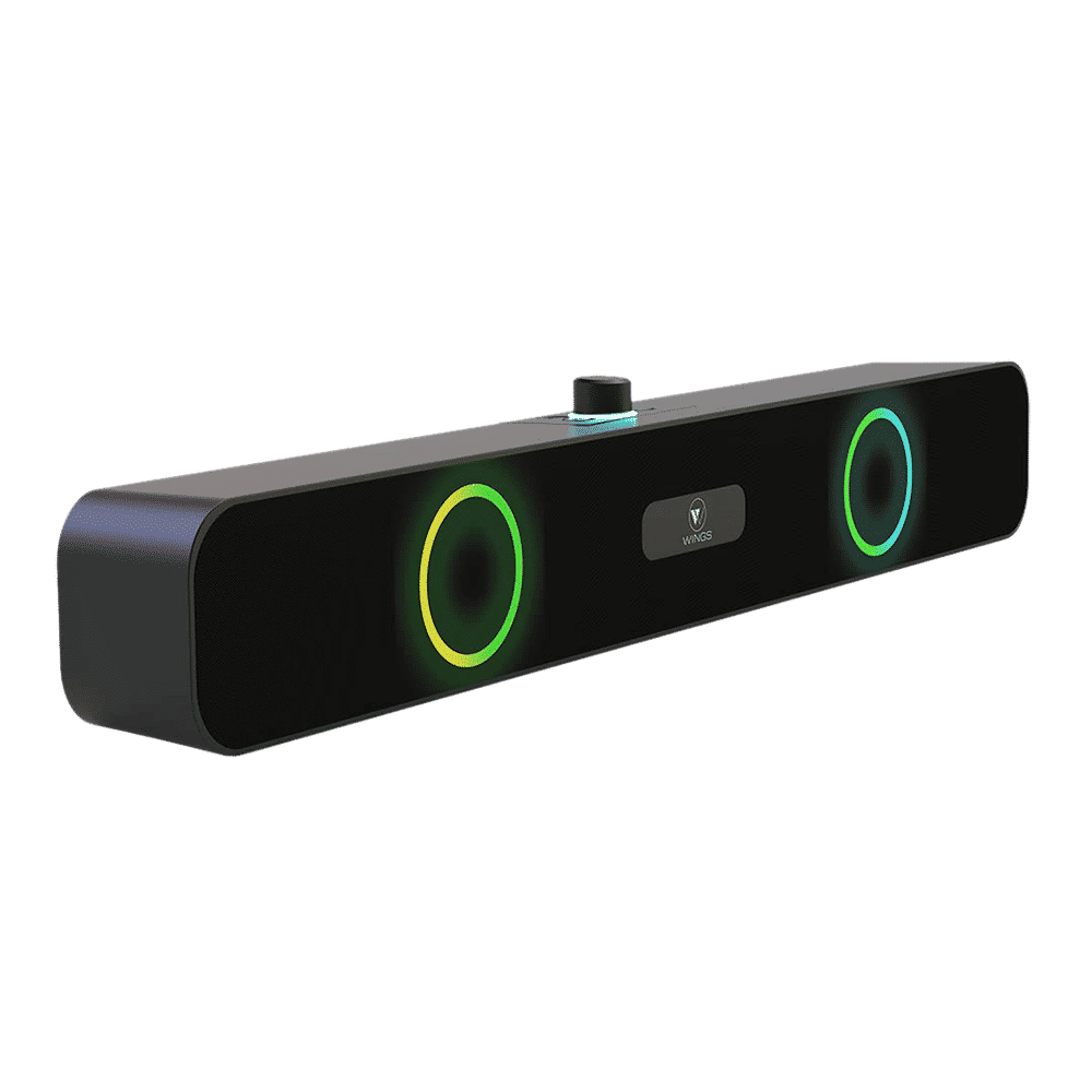 WINGS Center Stage 120 16W Bluetooth Soundbar (Surround Sound, 2.0 Channel, Black)_1