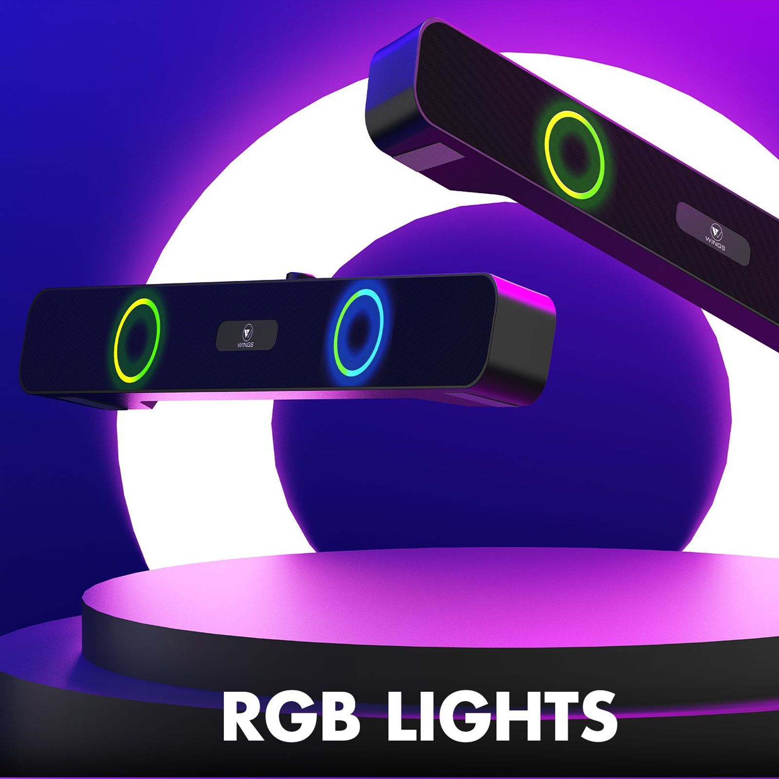 WINGS Center Stage 120 16W Bluetooth Soundbar (Surround Sound, 2.0 Channel, Black)_7