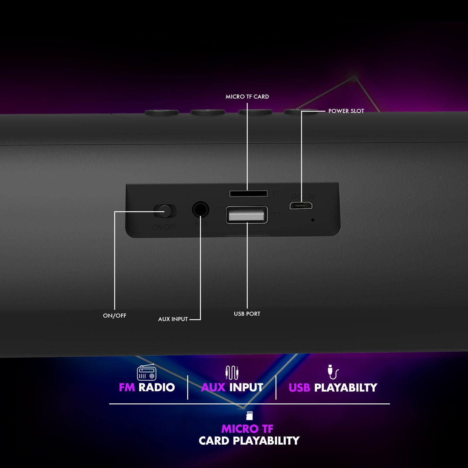 WINGS Center Stage 210 20W Bluetooth Soundbar (Deep Bass, 2.0 Channel, Black) WINGS Center Stage 210 20W Bluetooth Soundbar (Deep Bass, 2.0 Channel, Black)_13