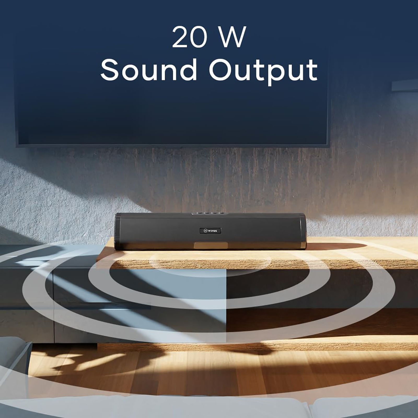 WINGS Center Stage 210 20W Bluetooth Soundbar (Deep Bass, 2.0 Channel, Black) WINGS Center Stage 210 20W Bluetooth Soundbar (Deep Bass, 2.0 Channel, Black)_4