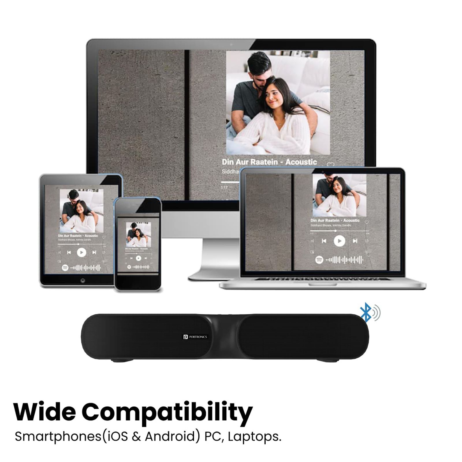 PORTRONICS Decibel 20 16W Bluetooth Soundbar (High Quality Sound, Stereo Channel, Black)_6