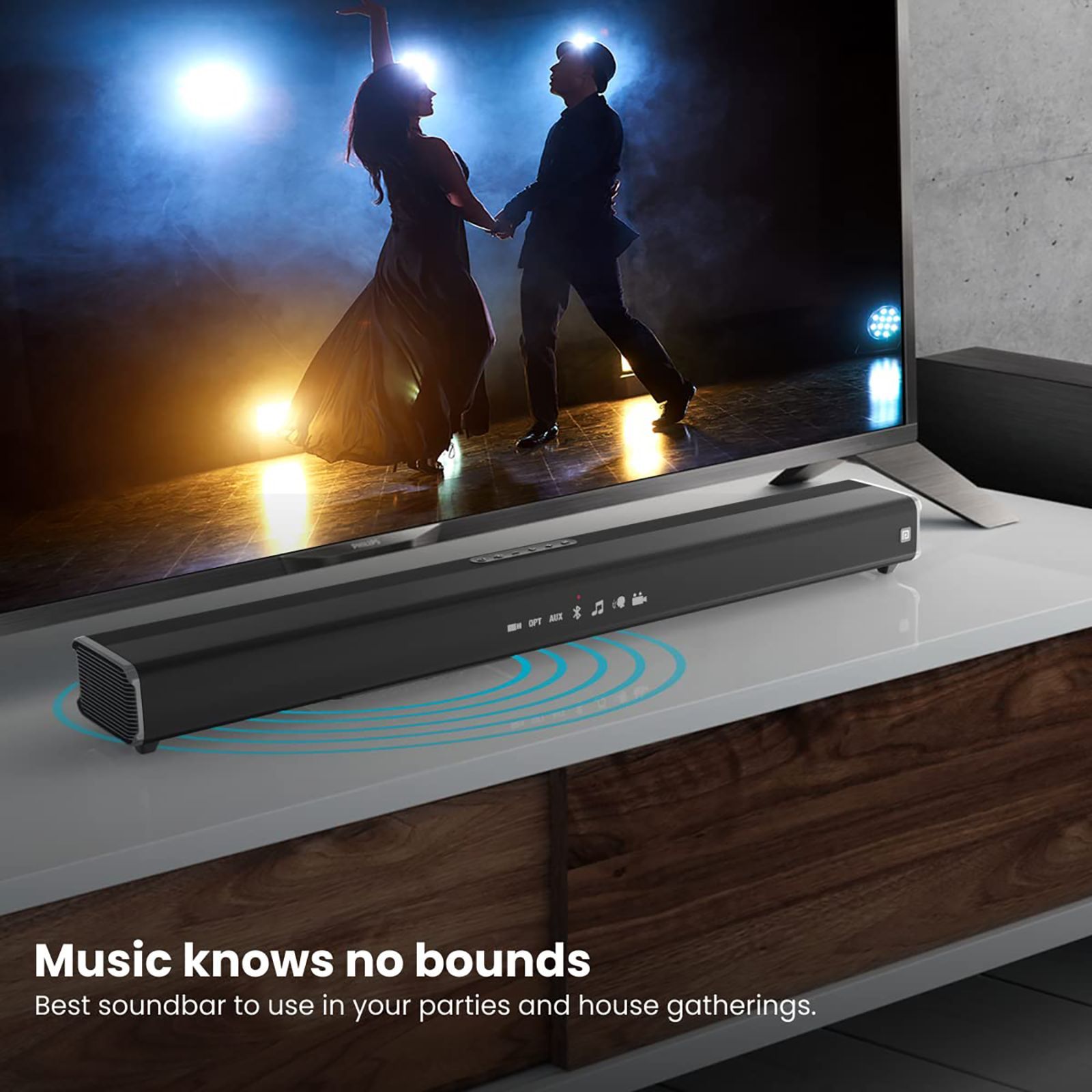 PORTRONICS Sound Slick IV 120W Bluetooth Soundbar with Remote (Surround Sound, 2.1 Channel, Black)_9
