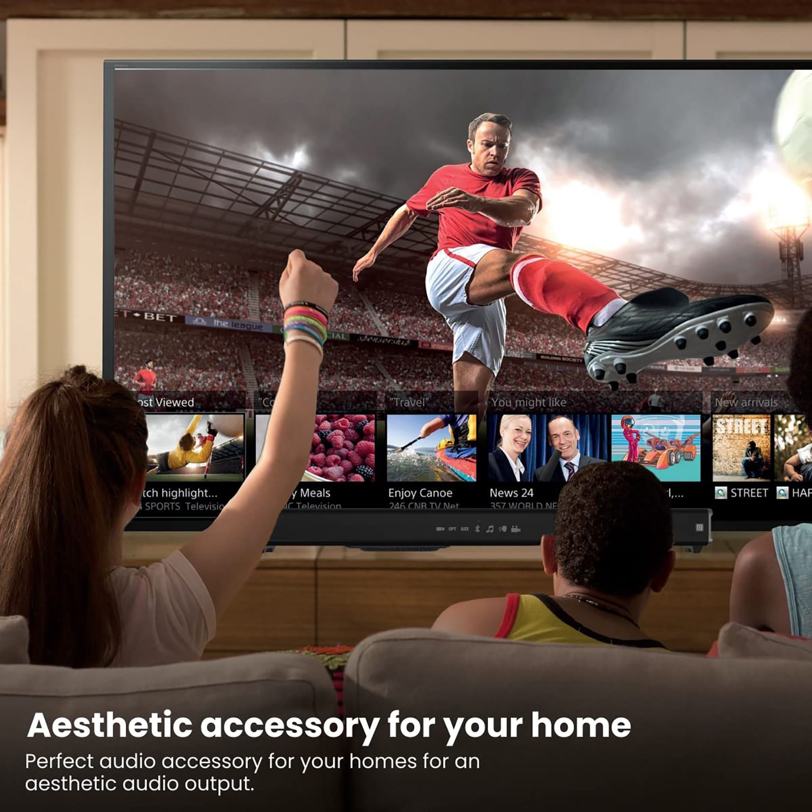 PORTRONICS Sound Slick IV 120W Bluetooth Soundbar with Remote (Surround Sound, 2.1 Channel, Black)_12