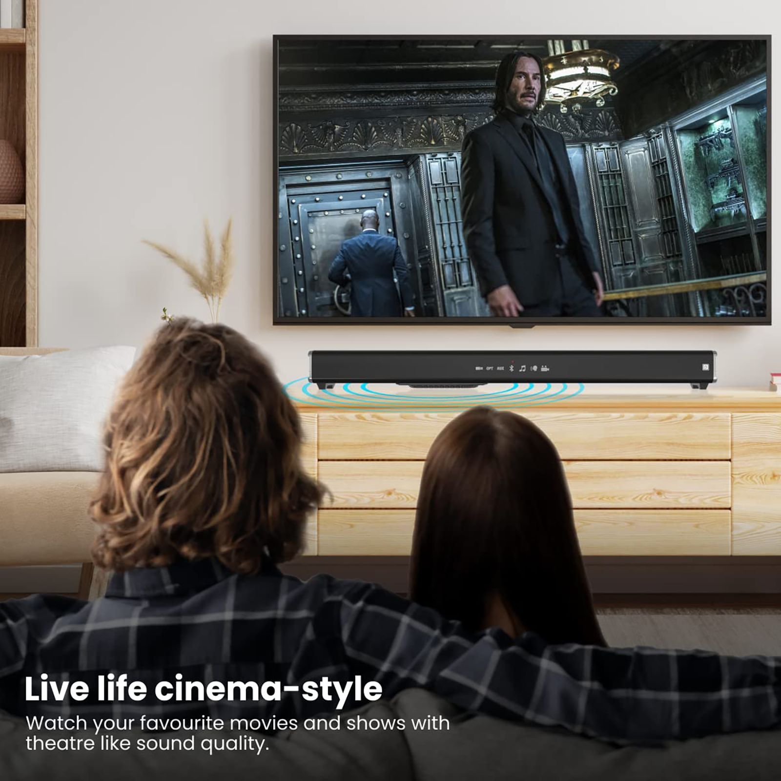 PORTRONICS Sound Slick IV 120W Bluetooth Soundbar with Remote (Surround Sound, 2.1 Channel, Black)_6